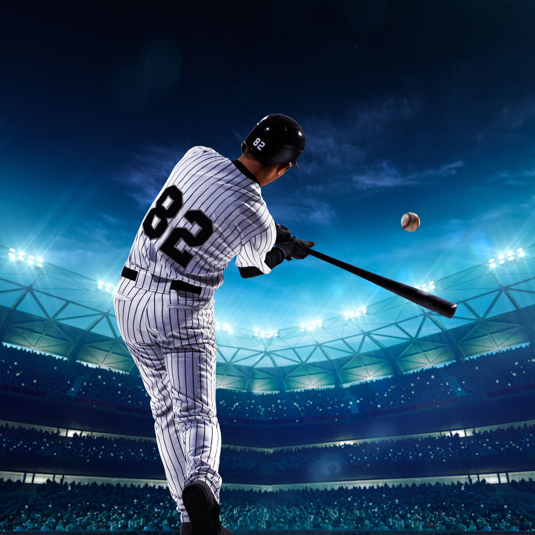 Baseballschläger Aluminium Schwarz-Silber von Relaxdays
