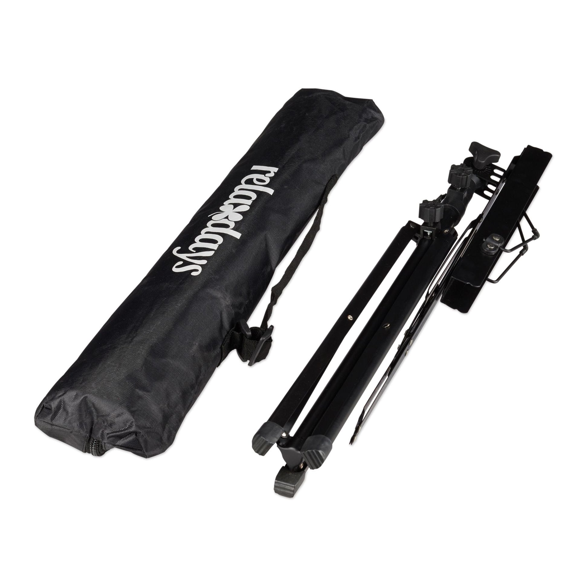 Notenständer mit Tasche Schwarz von Relaxdays