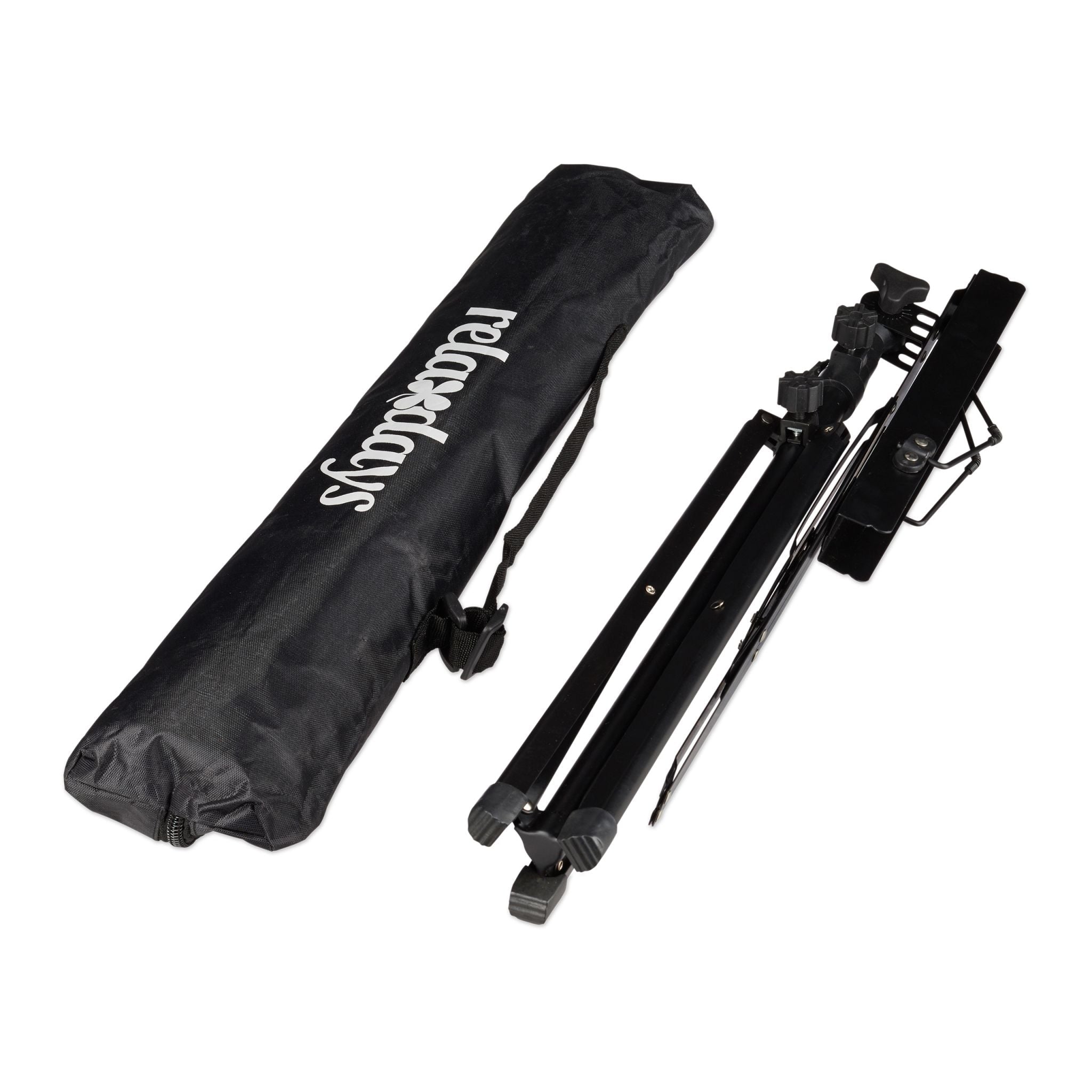 Notenständer mit Tasche Schwarz von Relaxdays