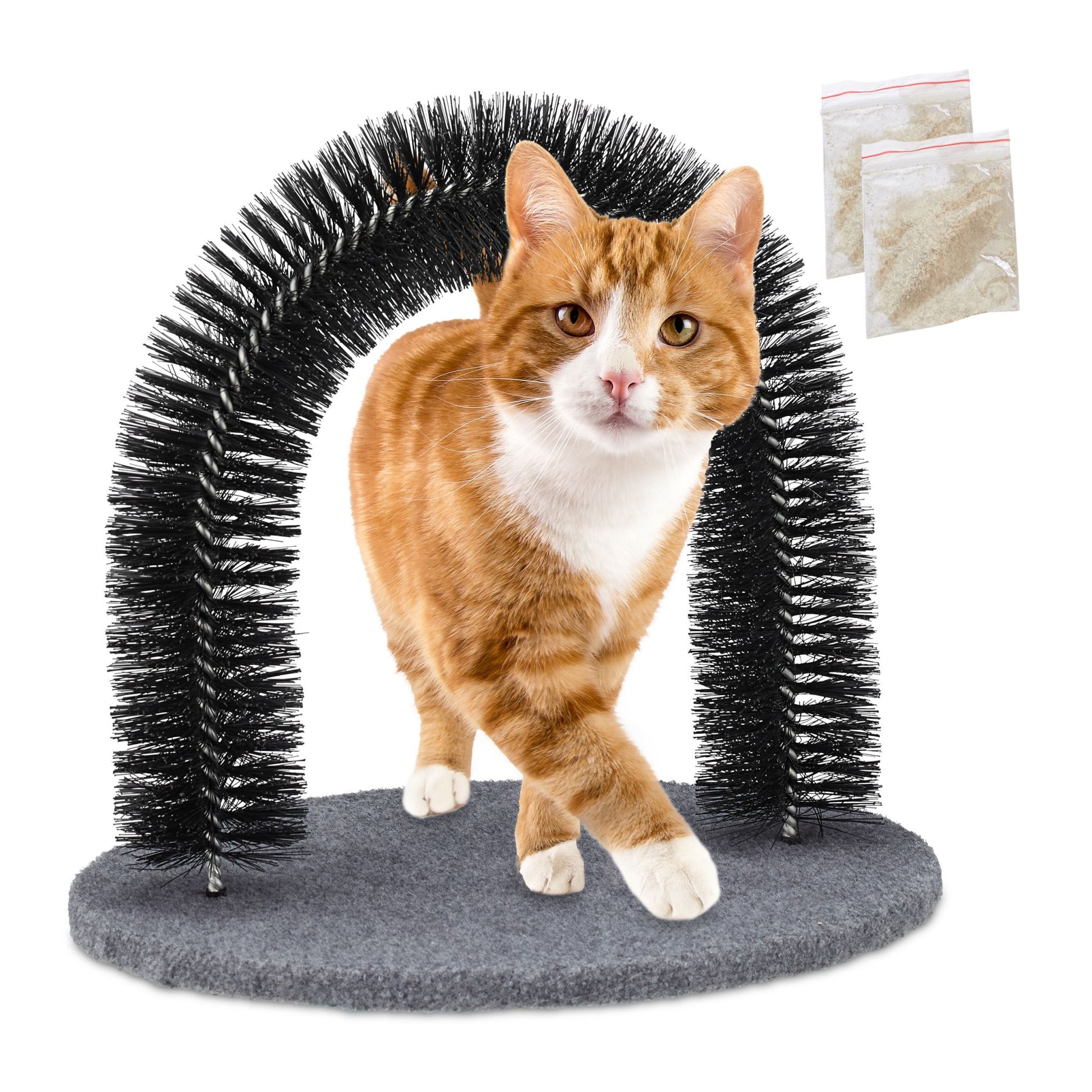 Enthaarungsbogen für Katzen Schwarz-Grau von Relaxdays