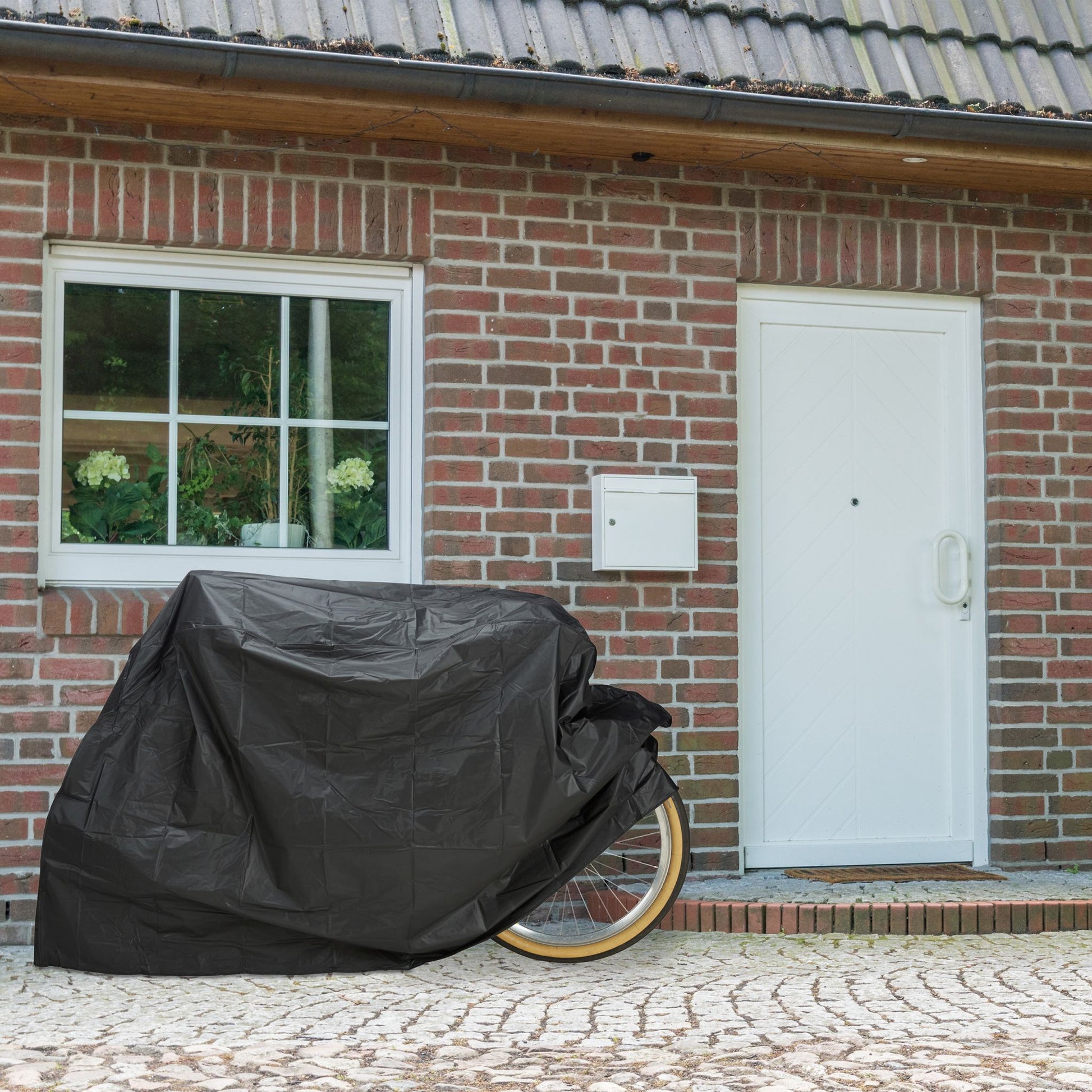 Fahrradgarage Kunststoff Schwarz von Relaxdays