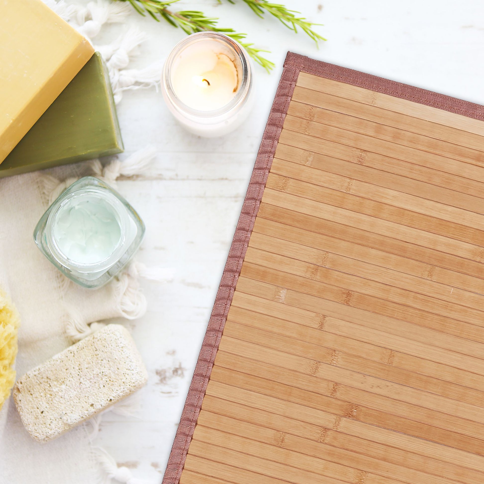 Bambusmatte natur Braun-Hellbraun von Relaxdays