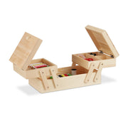 Nähkästchen Holz Hellbraun von Relaxdays