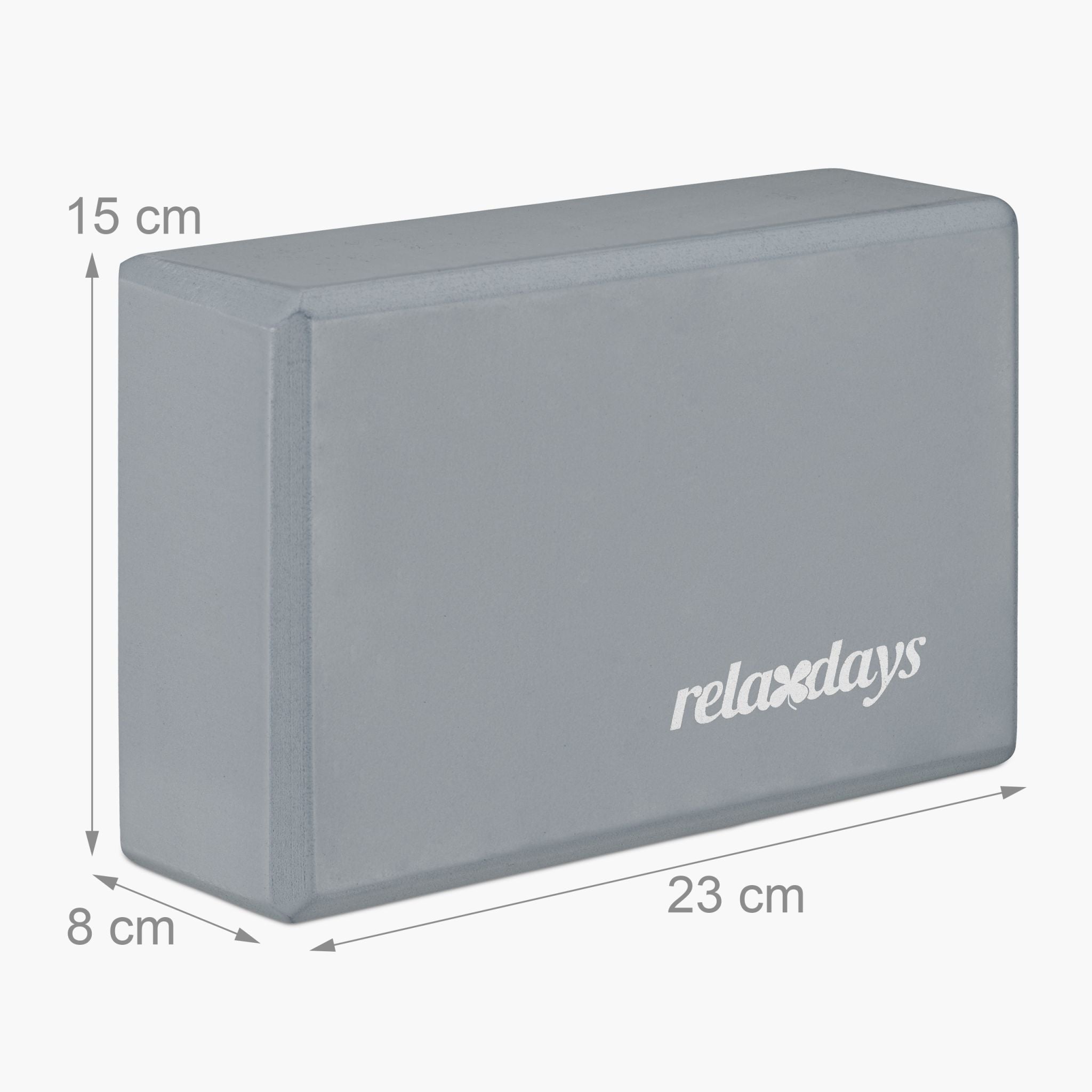 Yogablock 2er-Set Weiss-Grau von Relaxdays