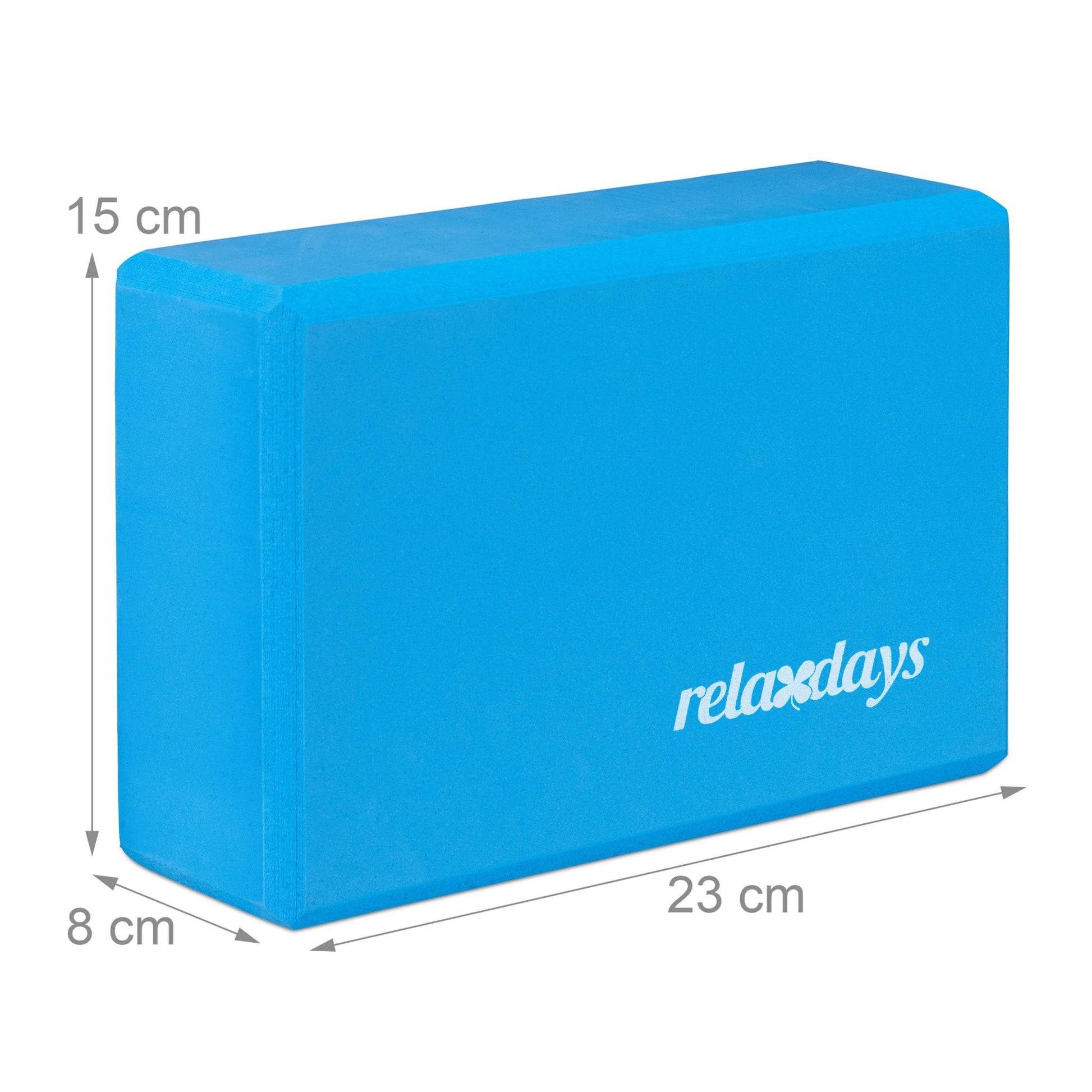 Yogablock 2er-Set Weiss-Blau von Relaxdays