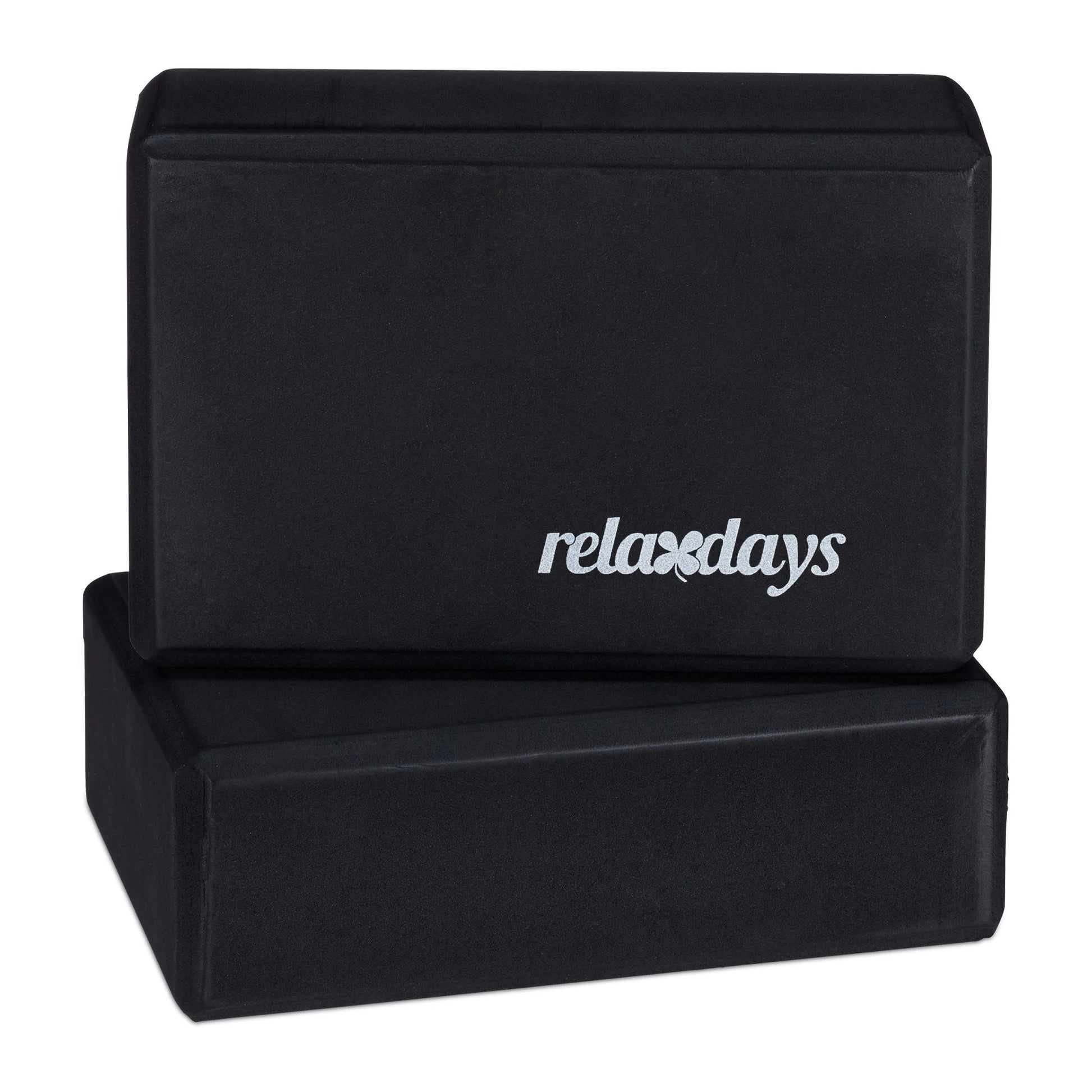 Yogablock 2er-Set Weiss-Schwarz von Relaxdays