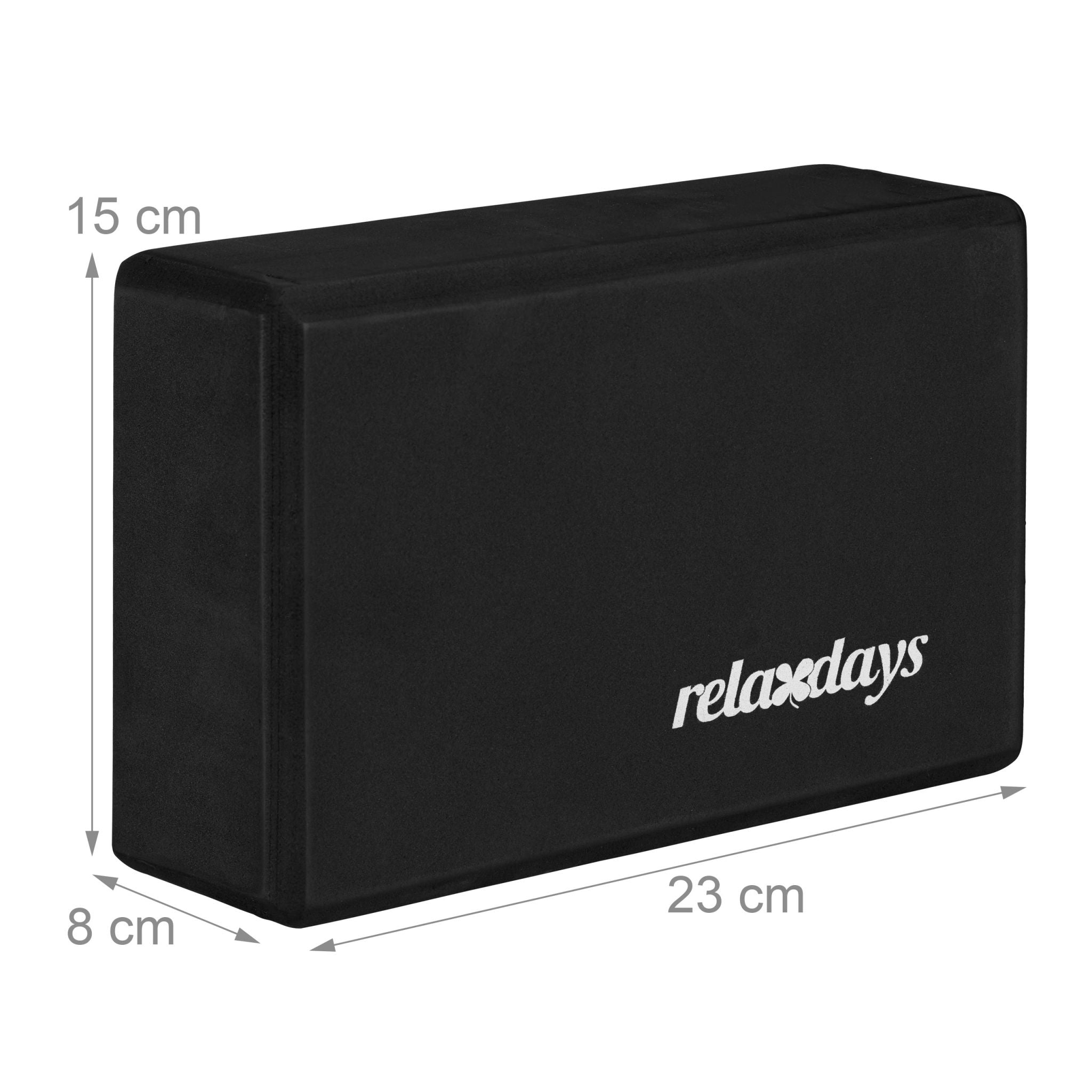 Yogablock 2er-Set Weiss-Schwarz von Relaxdays