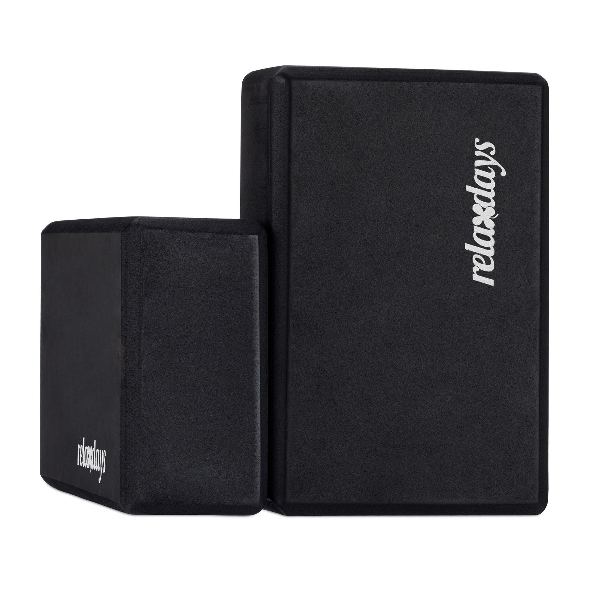 Yogablock 2er-Set Weiss-Schwarz von Relaxdays