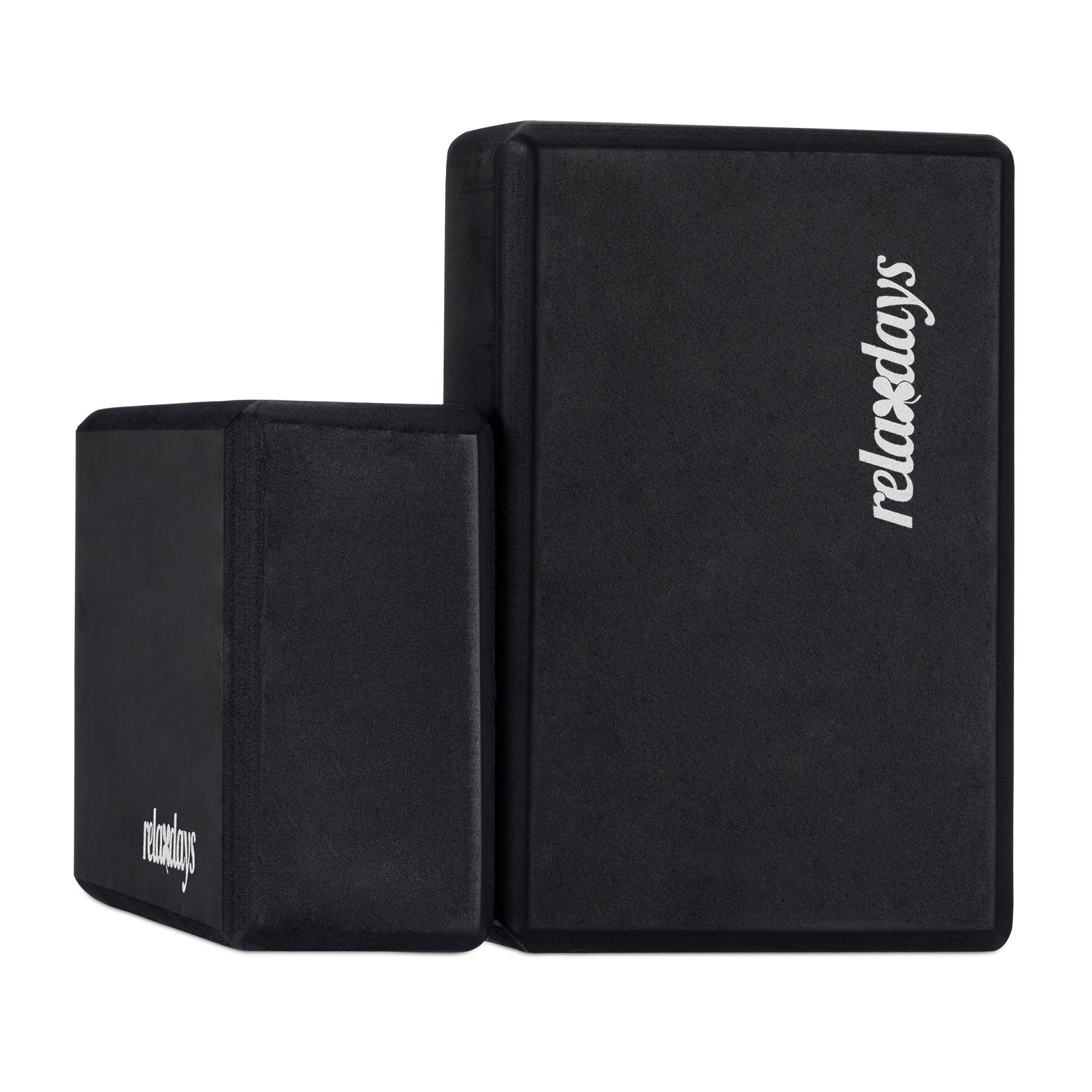 Yogablock 2er-Set Weiss-Schwarz von Relaxdays