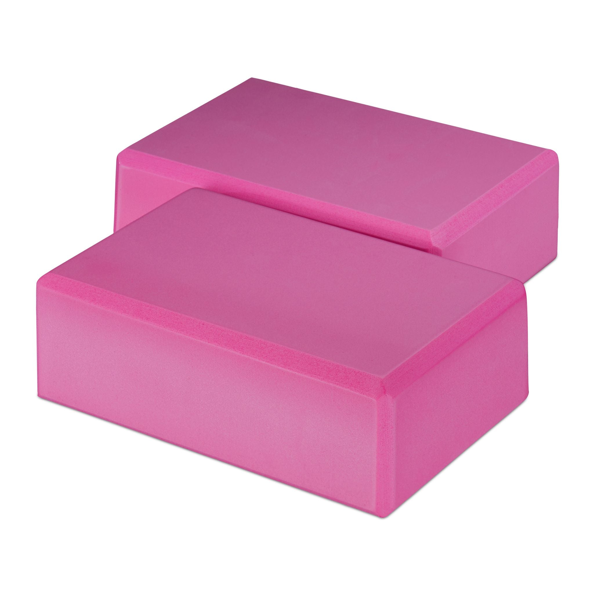 Yogablock 2er-Set Weiss-Rosa von Relaxdays