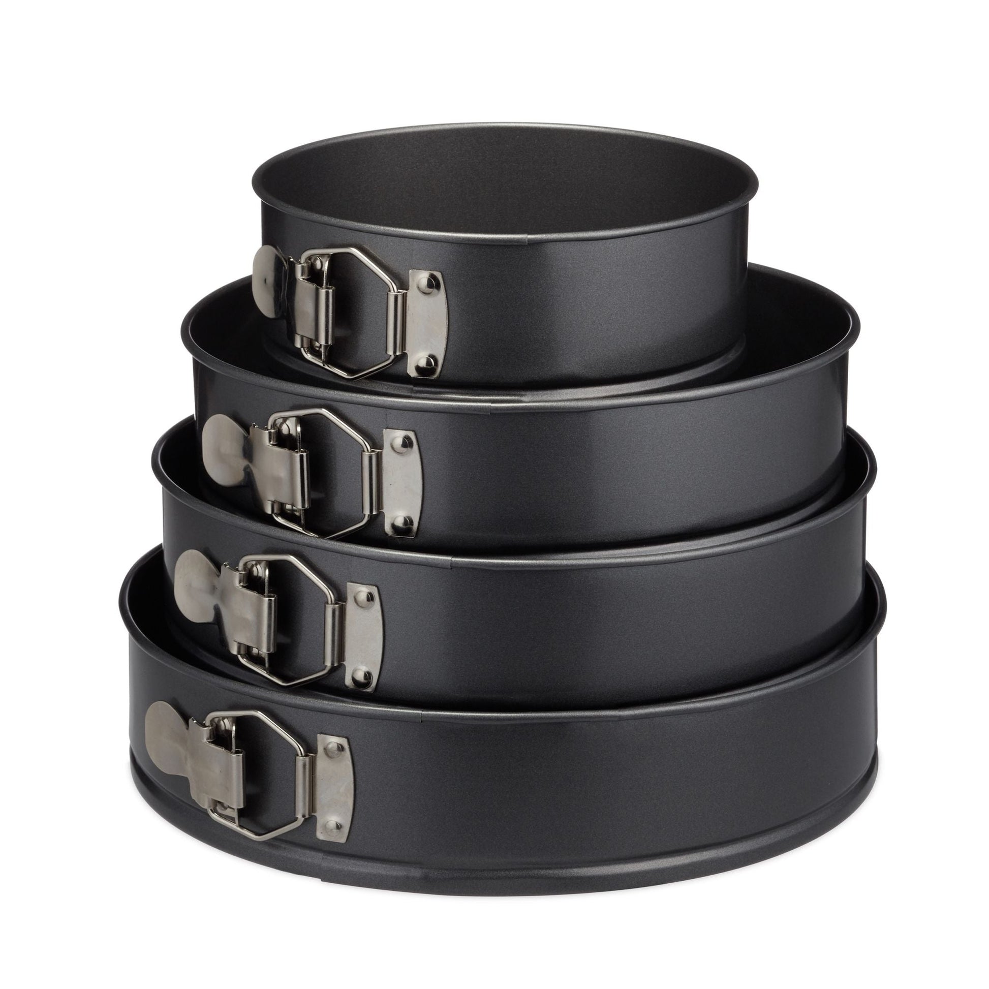 Springformset 4tlg. Schwarz-Silber von Relaxdays