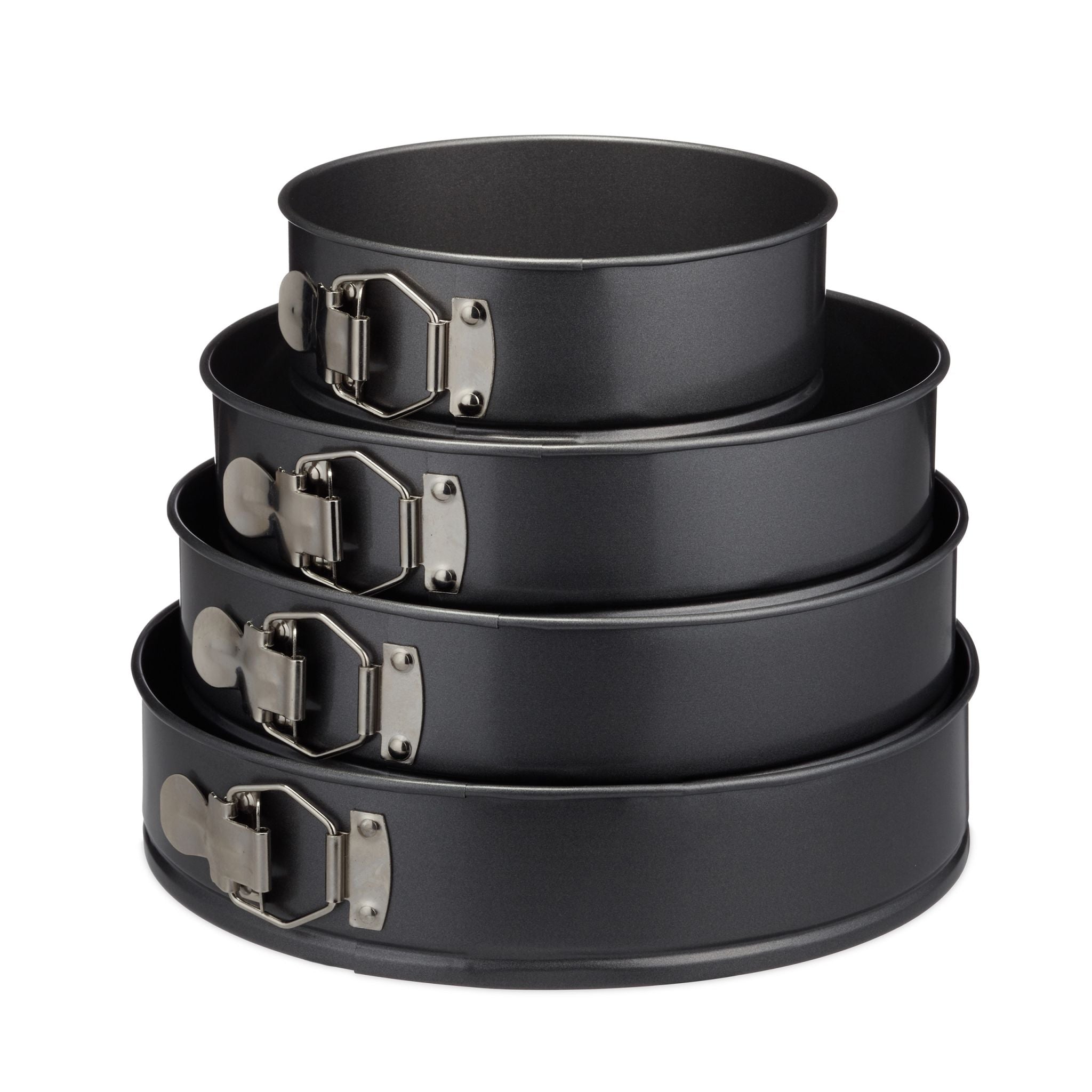 Springformset 4tlg. Schwarz-Silber von Relaxdays