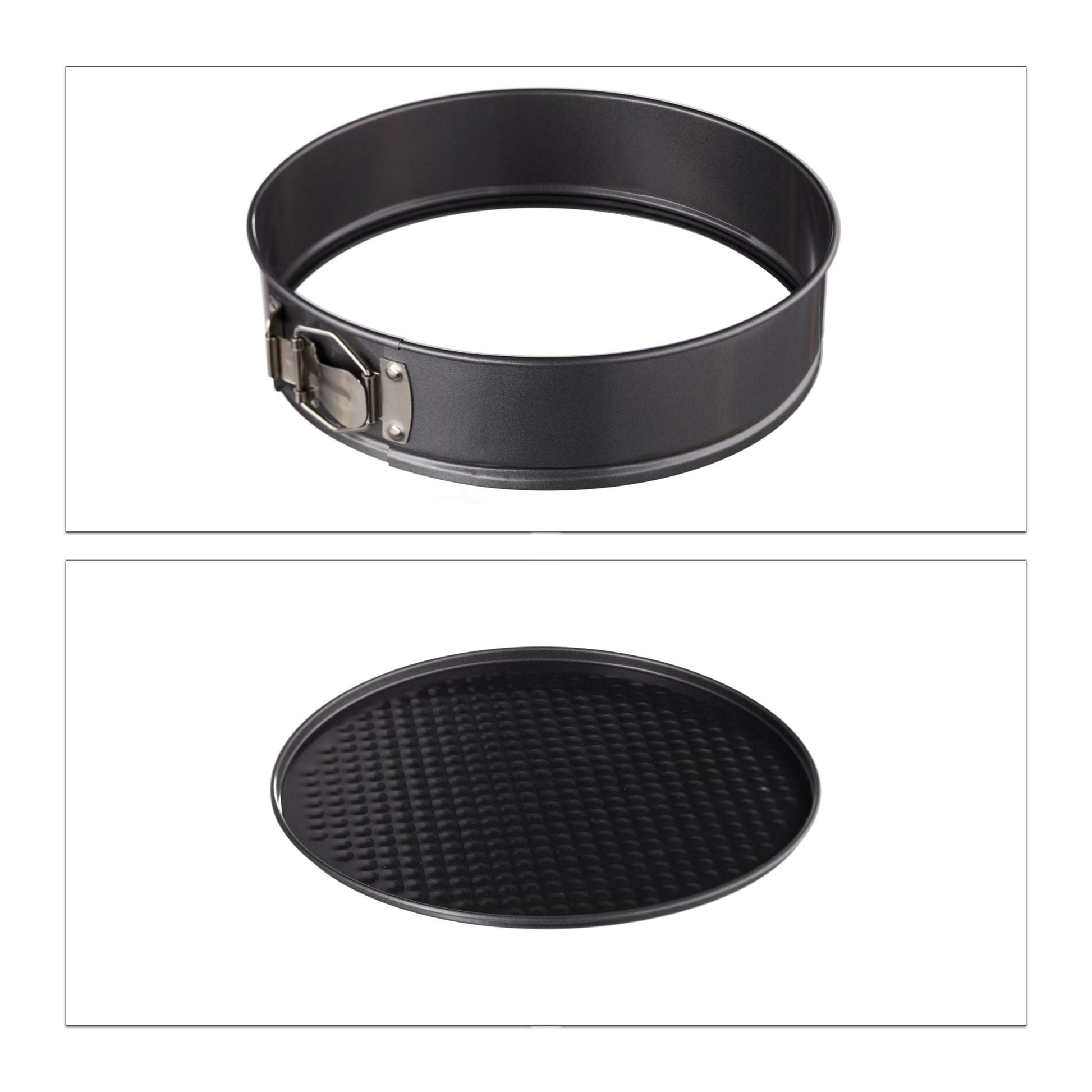 Springformset 4tlg. Schwarz-Silber von Relaxdays