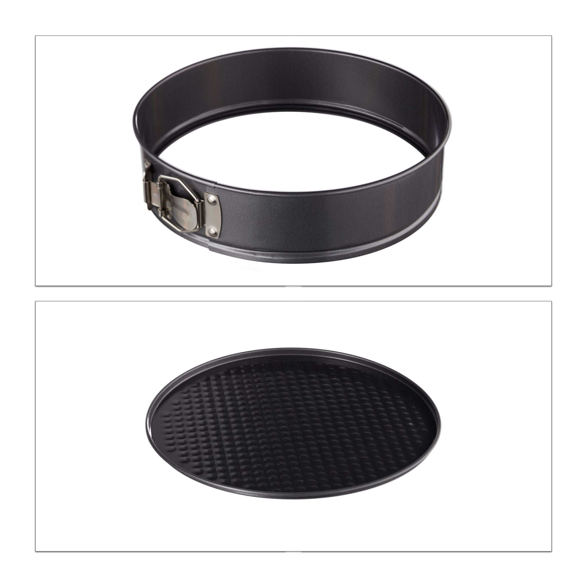 Springformset 4tlg. Schwarz-Silber von Relaxdays
