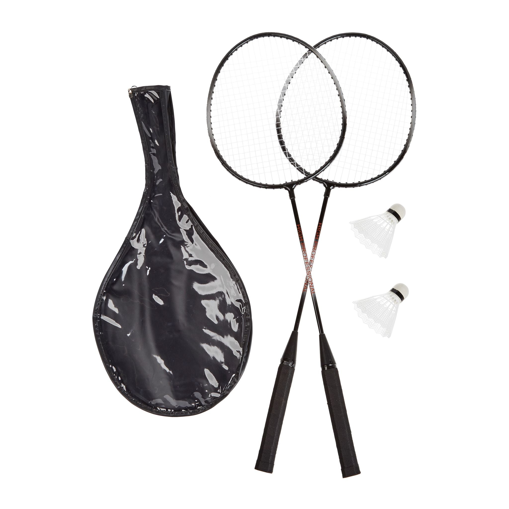 Badmintonset mit Tasche Weiss-Schwarz