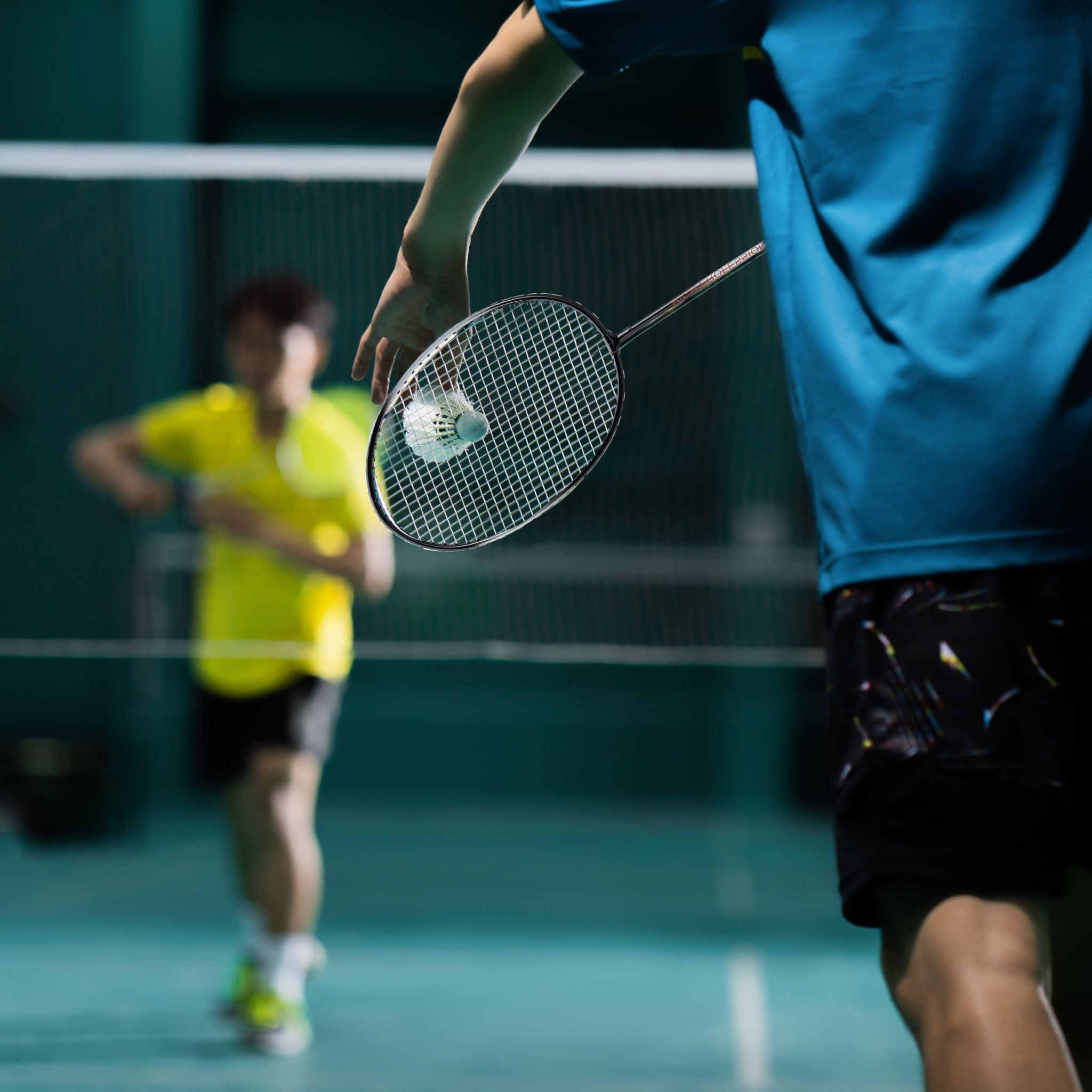 Badmintonset mit Tasche Weiss-Schwarz