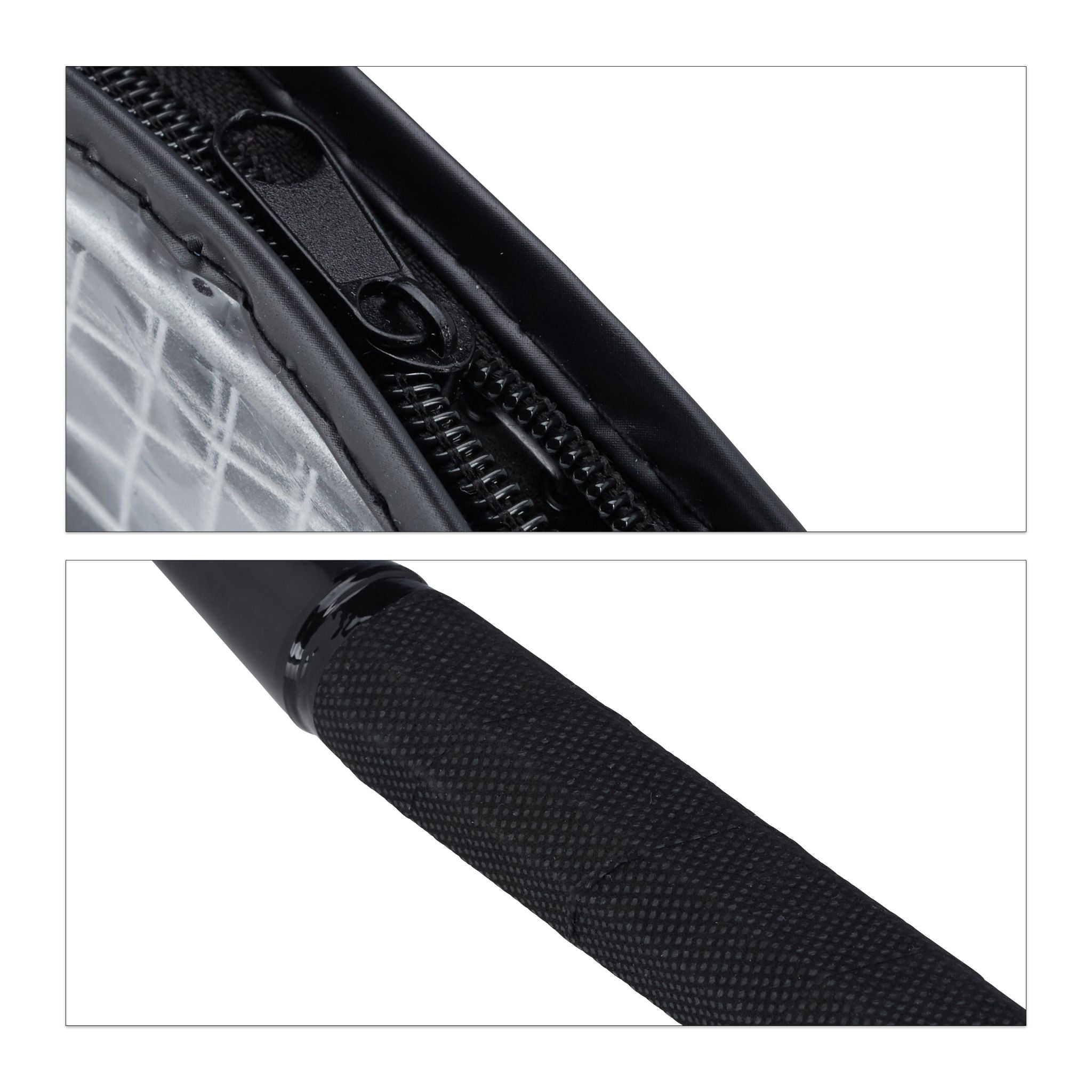 Badmintonset mit Tasche Weiss-Schwarz