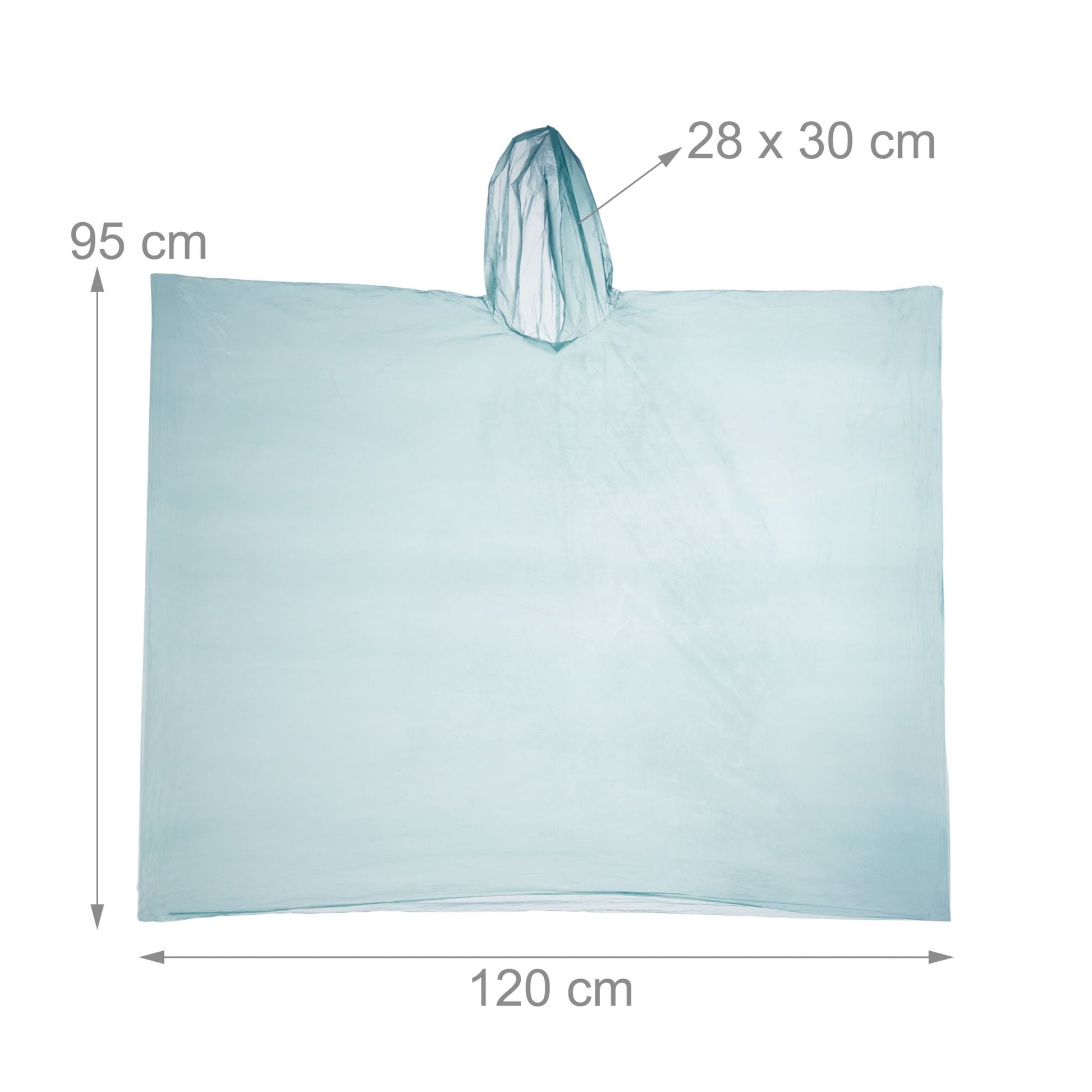 Einweg Regenponcho 10er-Set Grün von Relaxdays