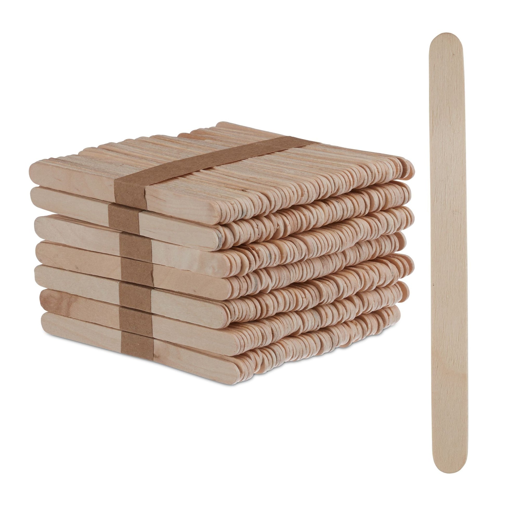 Eisstiele Holz 500er-Set Hellbraun von Relaxdays