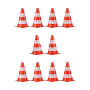 Warnkegel 10er-Set Weiss-Orange von Relaxdays