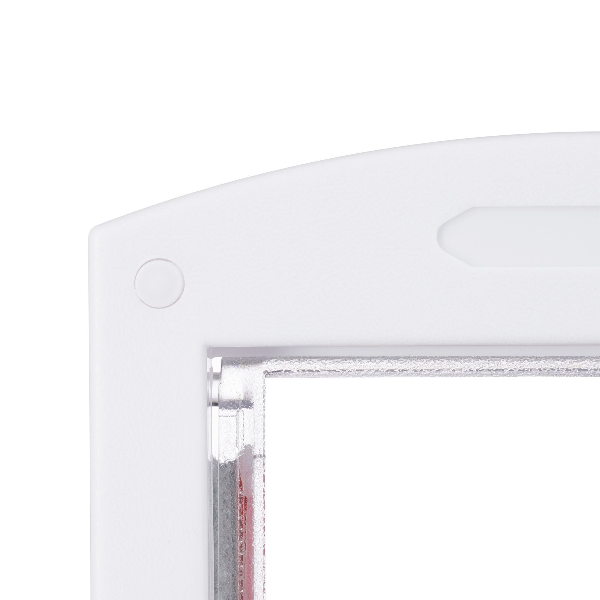 Haustierklappe 4 Wege Weiss-Rot-Transparent