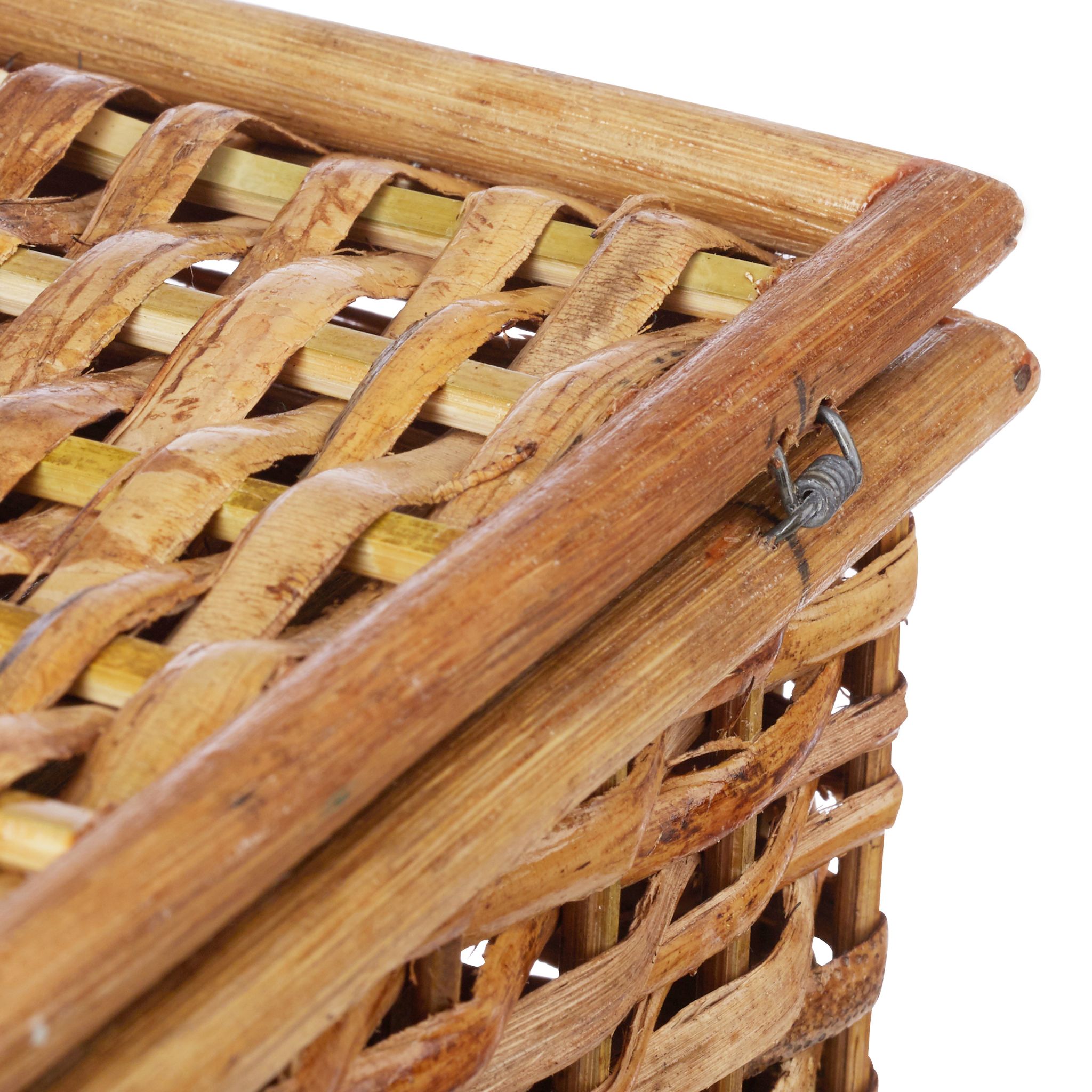 Körbchen 3er-Set Rattan Hellbraun von Relaxdays