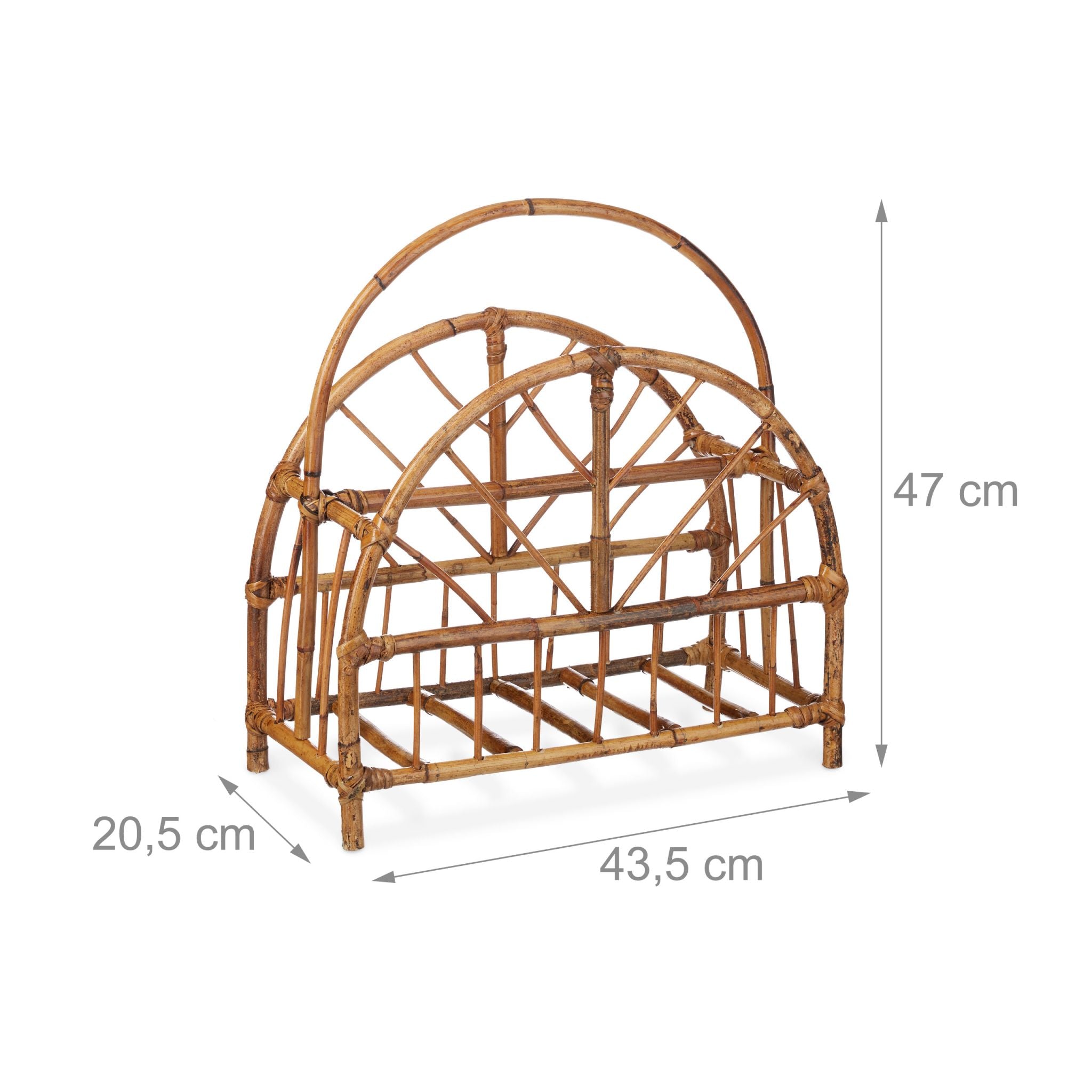 Zeitungsständer Rattan rund Hellbraun