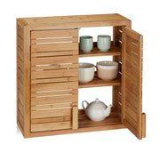 Wandschrank Bambus Hellbraun von Relaxdays