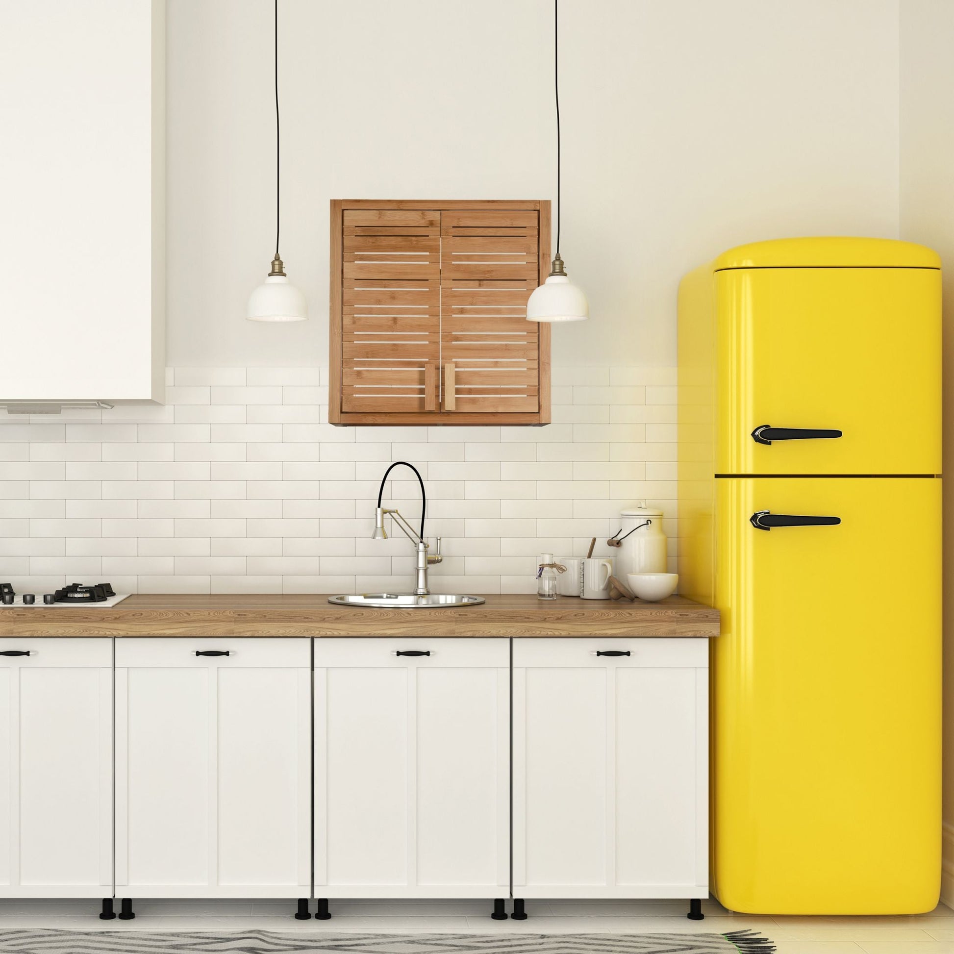Wandschrank Bambus Hellbraun von Relaxdays