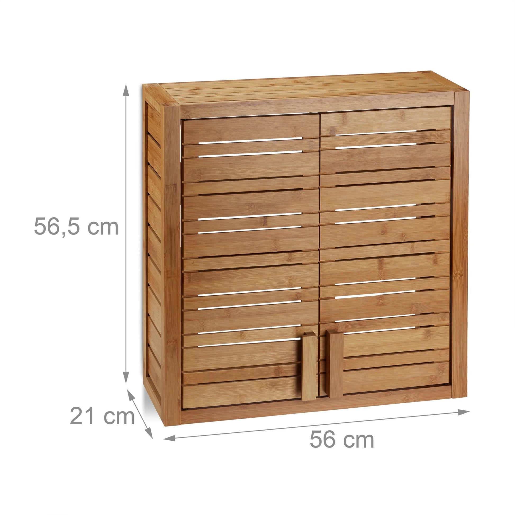 Wandschrank Bambus Hellbraun von Relaxdays