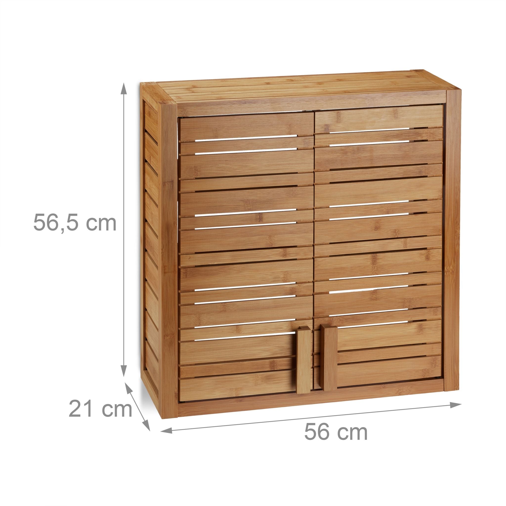 Wandschrank Bambus Hellbraun von Relaxdays