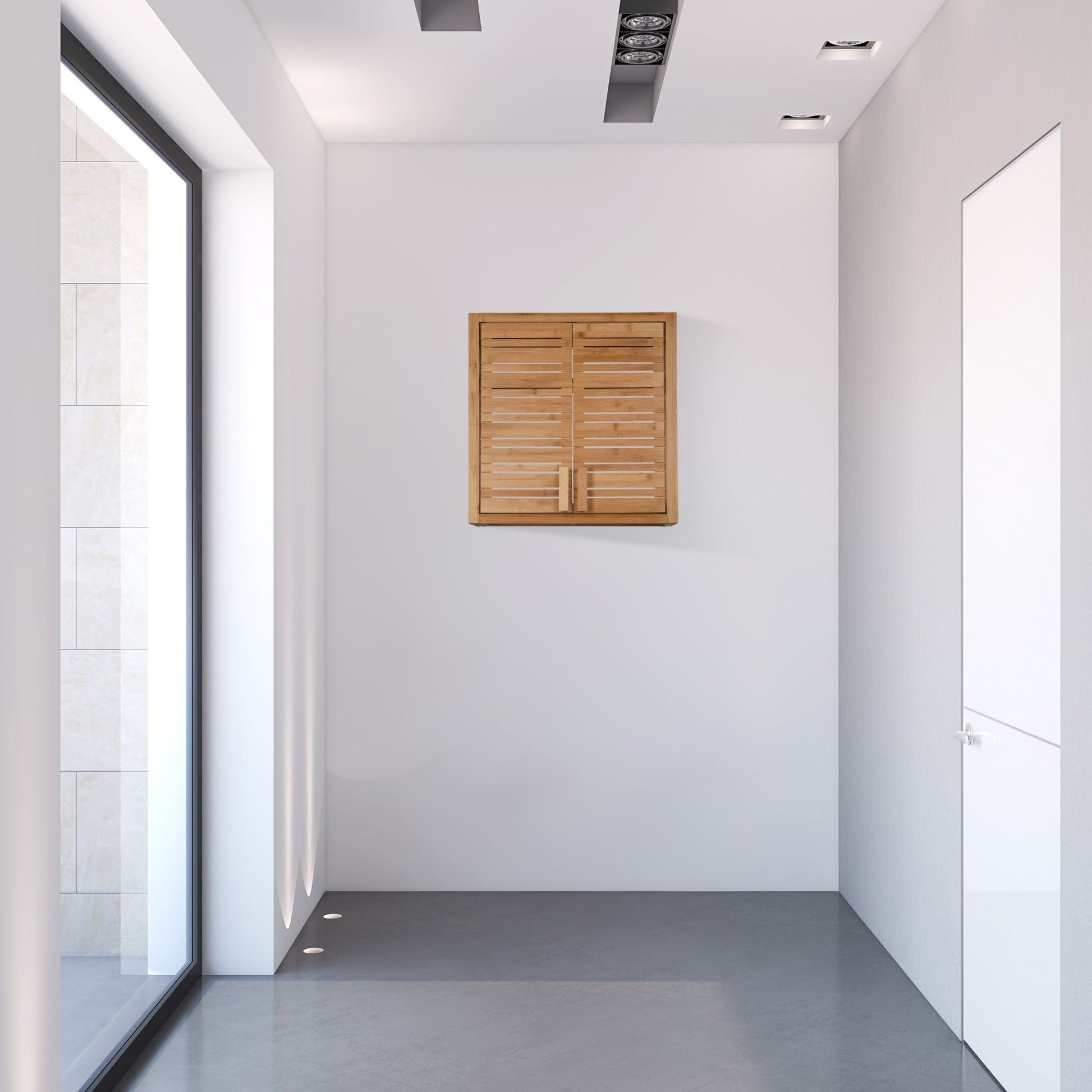 Wandschrank Bambus Hellbraun von Relaxdays