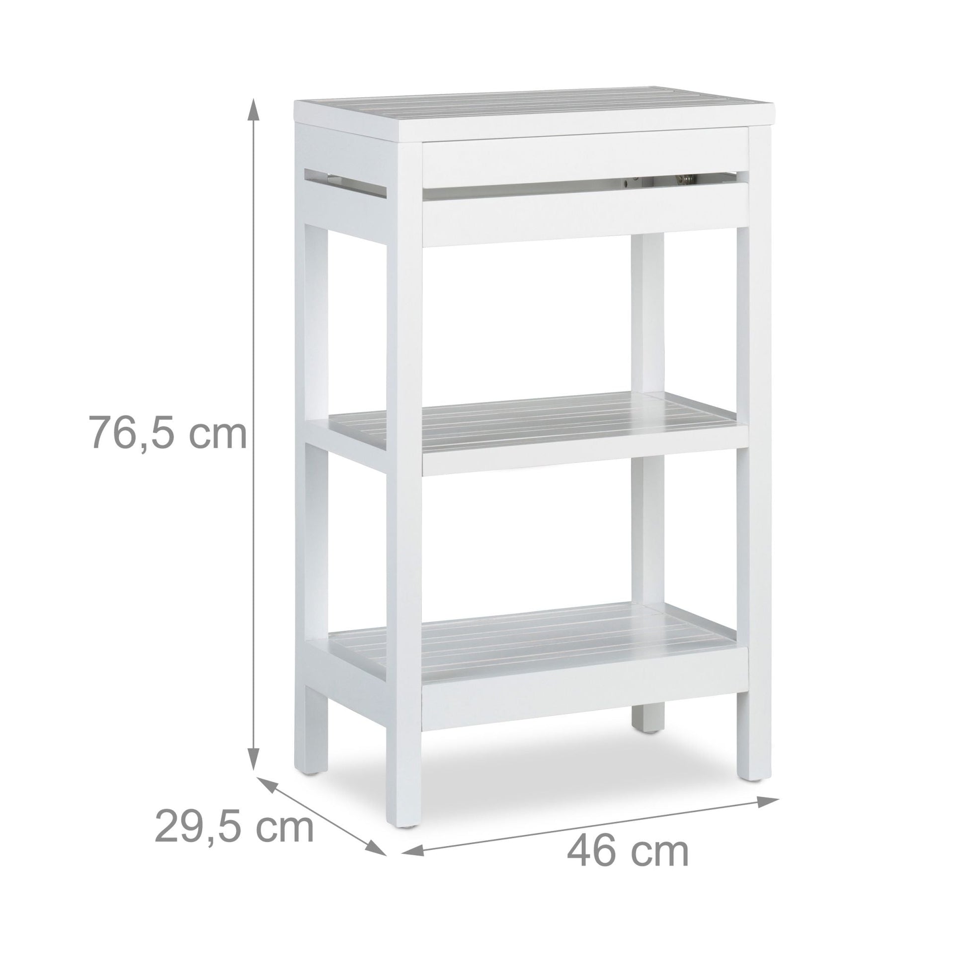 Badregal Bambus weiss Weiss von Relaxdays