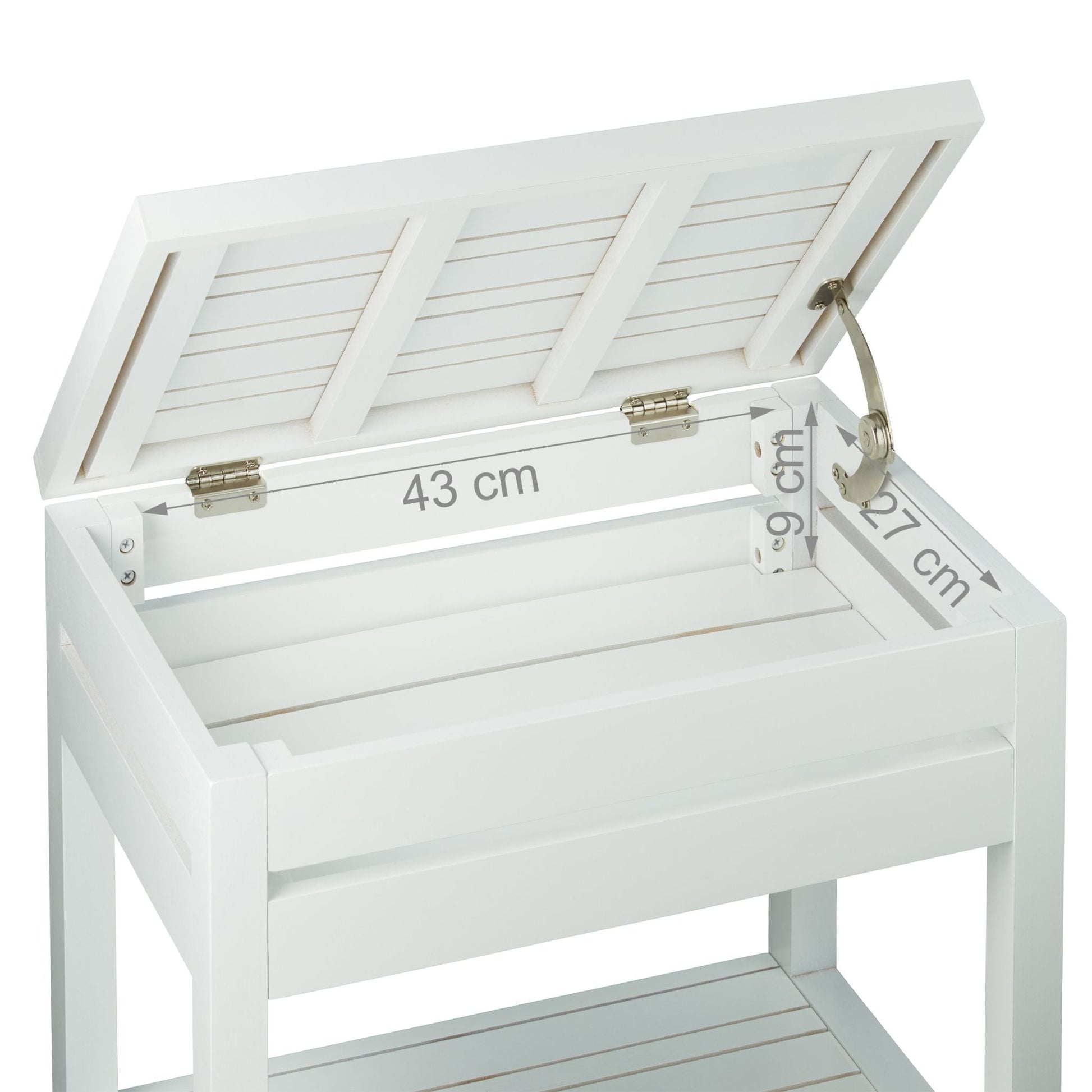 Badregal Bambus weiss Weiss von Relaxdays