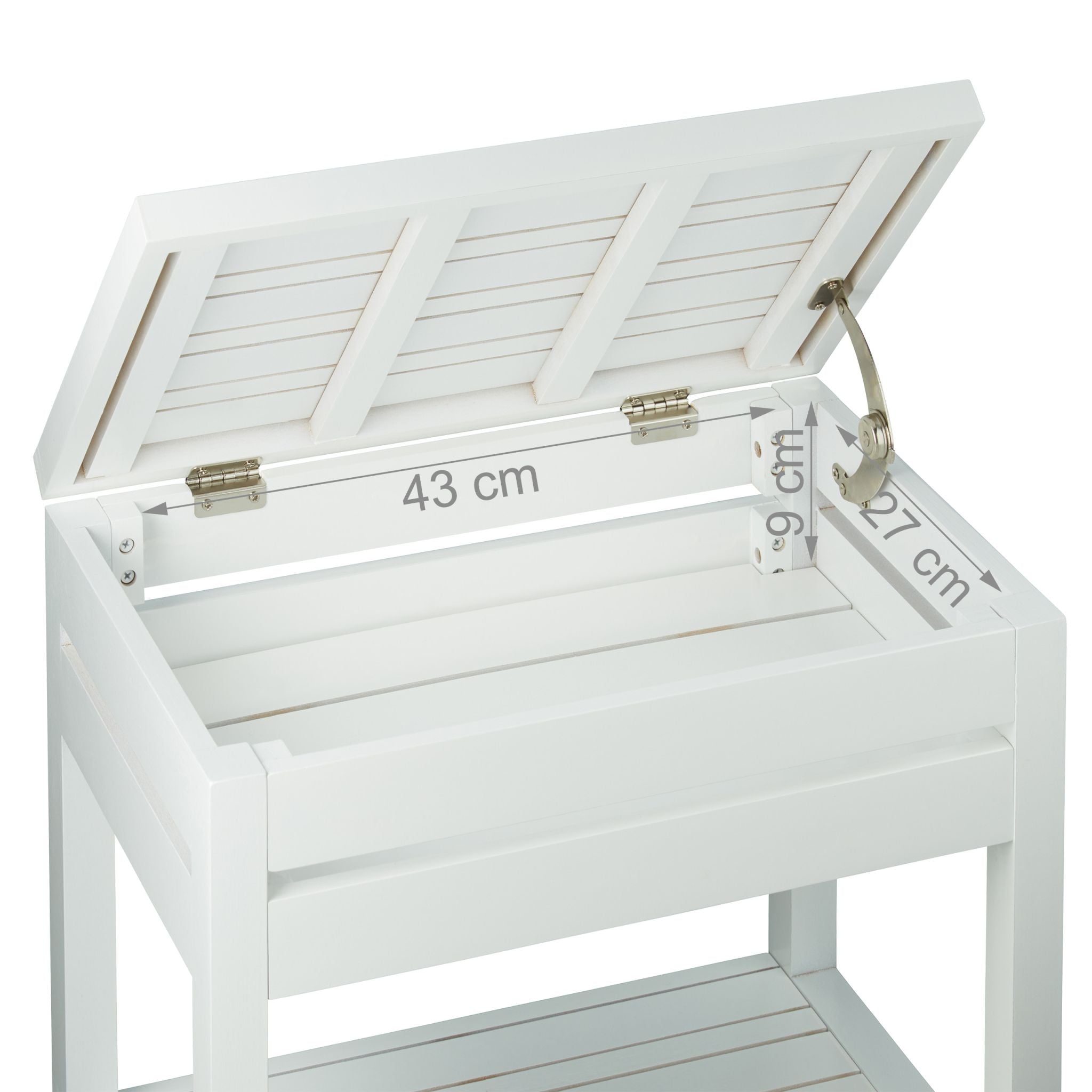 Badregal Bambus weiss Weiss von Relaxdays
