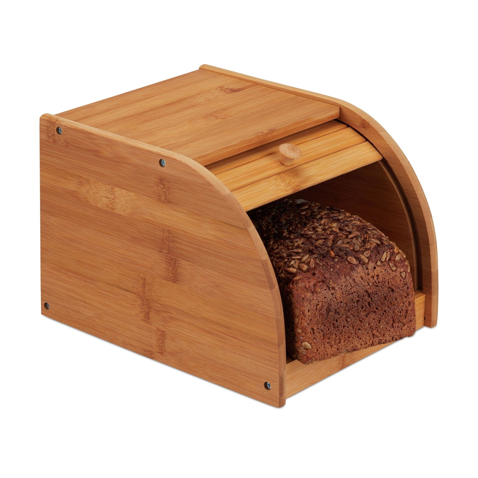 Brotkasten Bambus Hellbraun von Relaxdays