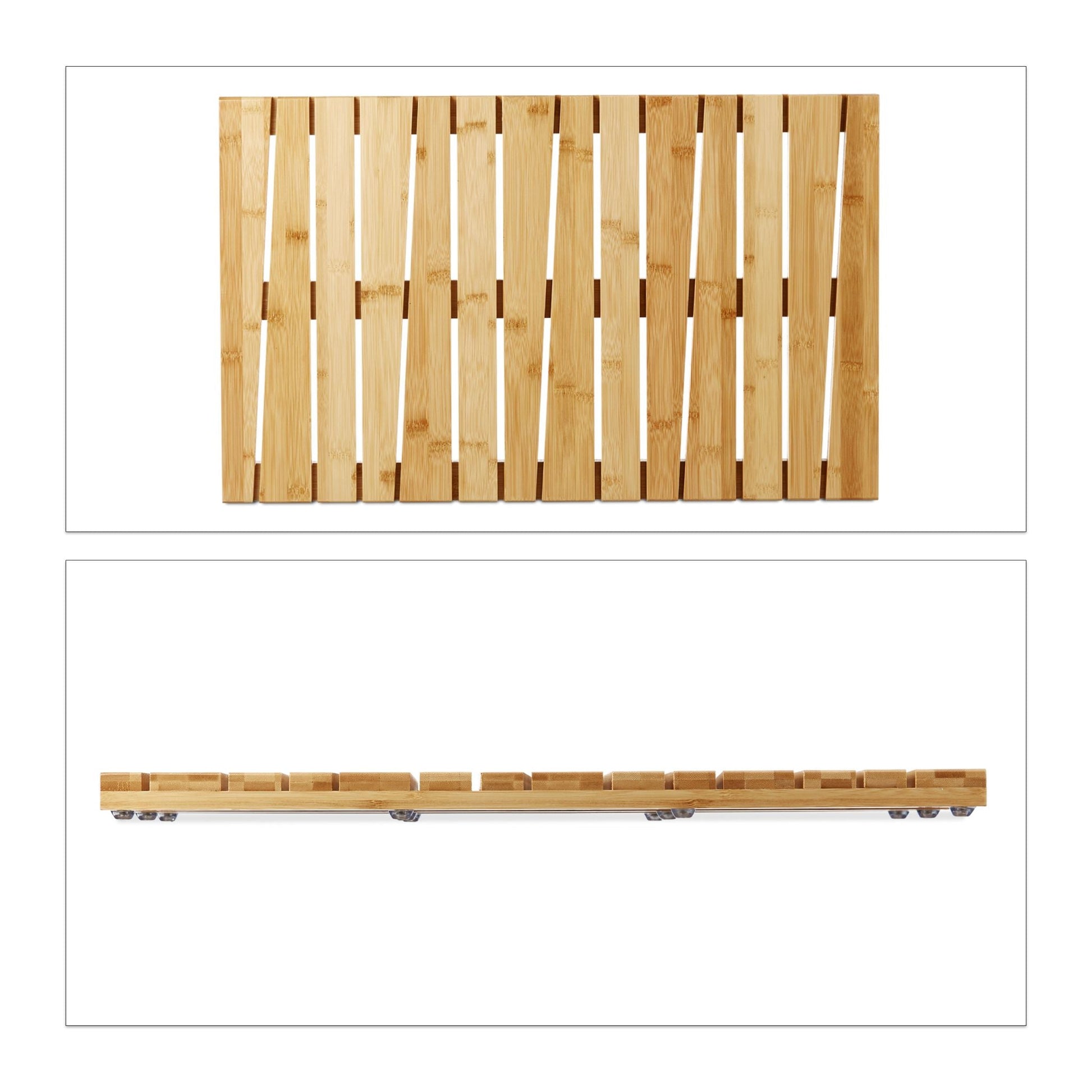 Bambusmatte für Bad Hellbraun von Relaxdays