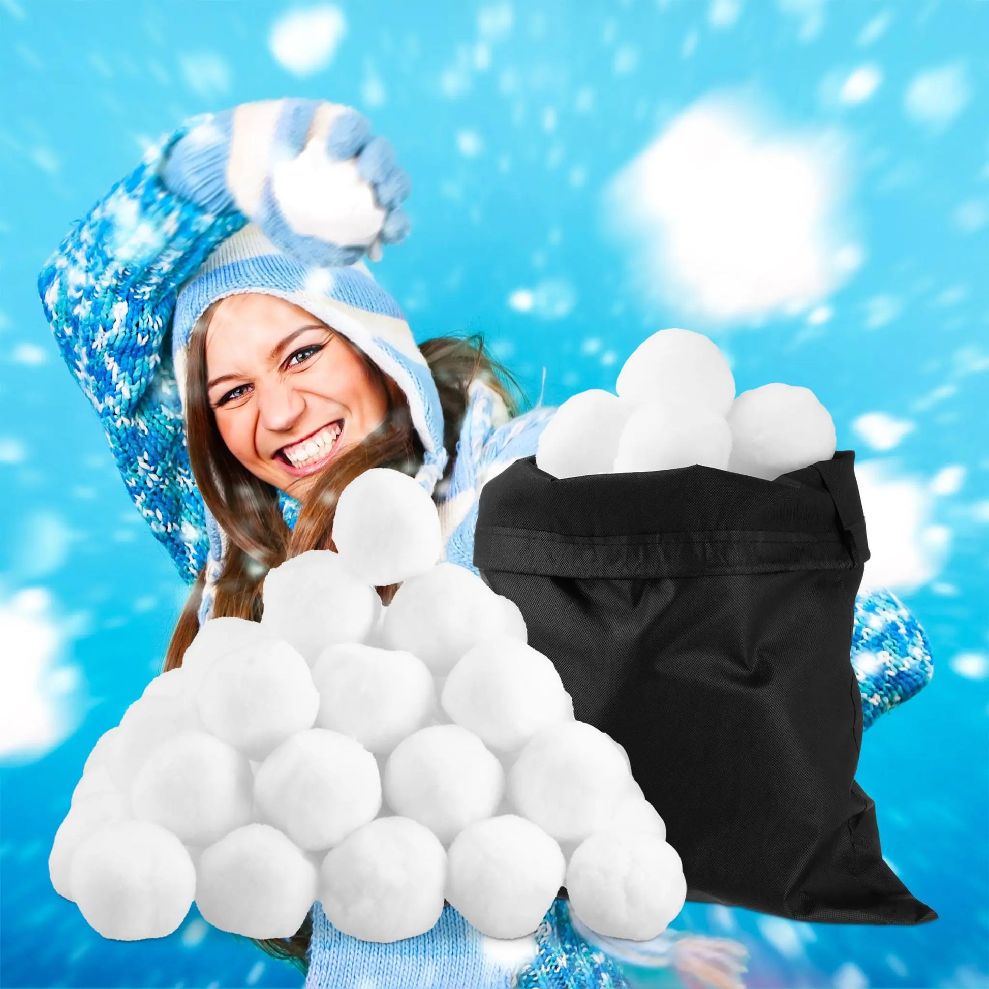 Künstliche Schneebälle im 50er-Set Weiss von Relaxdays
