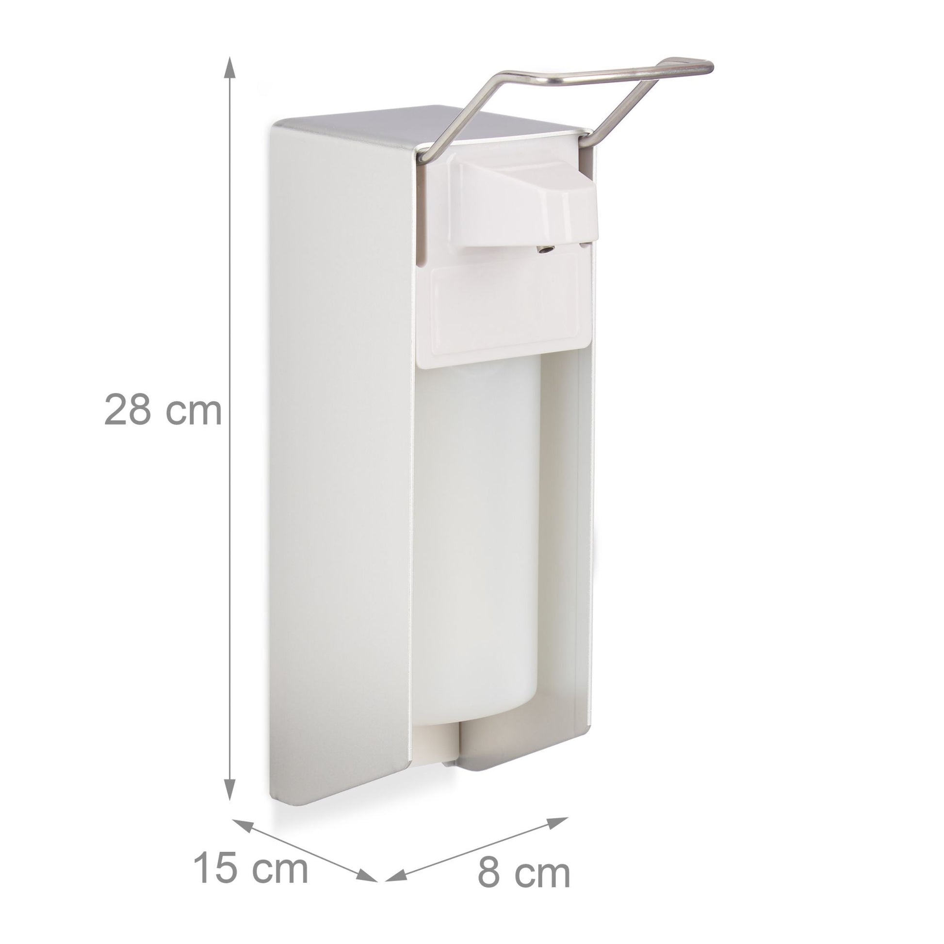 Eurospender Seifenspender 500 ml Weiss-Silber von Relaxdays