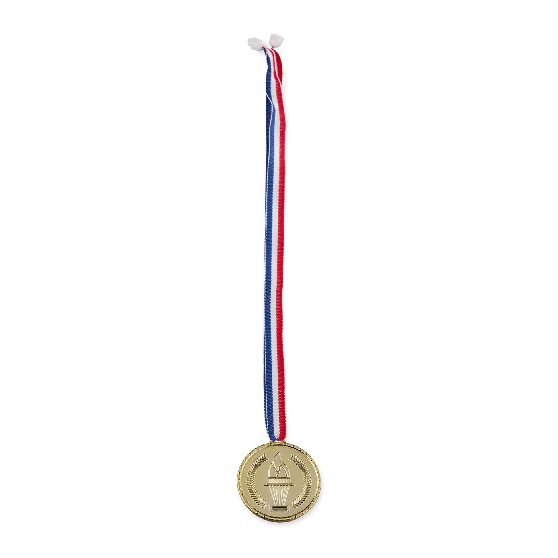Goldmedaillen für Kinder 12er-Set Blau-Gold-Rot von Relaxdays