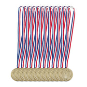 Goldmedaillen für Kinder 12er-Set Blau-Gold-Rot von Relaxdays