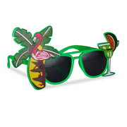 Partybrille Cocktail und Palme Grün-Pink-Schwarz von Relaxdays