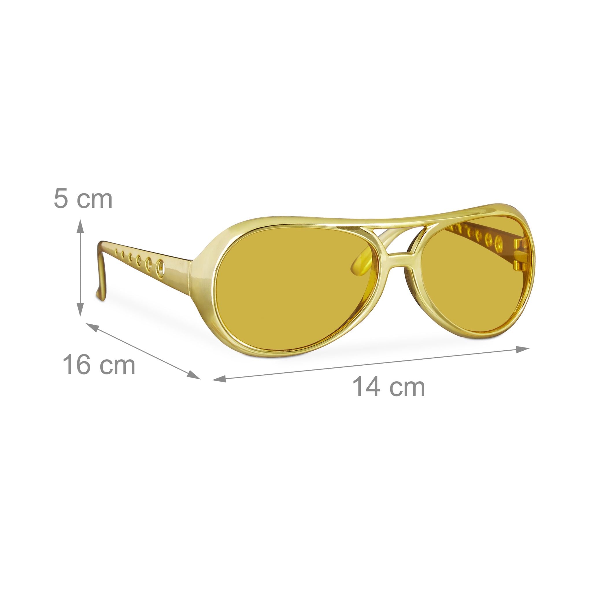 Rapperbrille Gold von Relaxdays