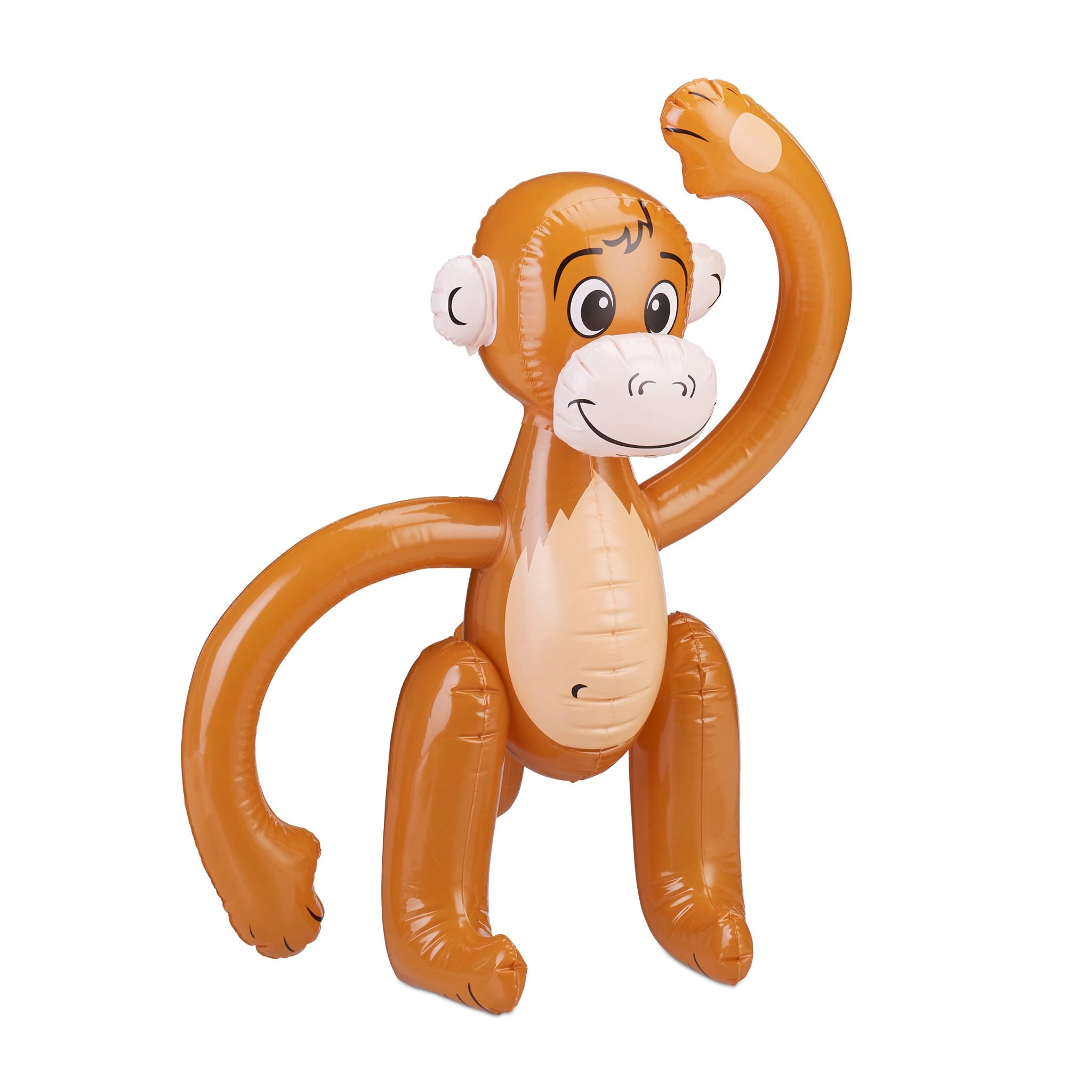 Affe aufblasbar Creme-Hellbraun von Relaxdays