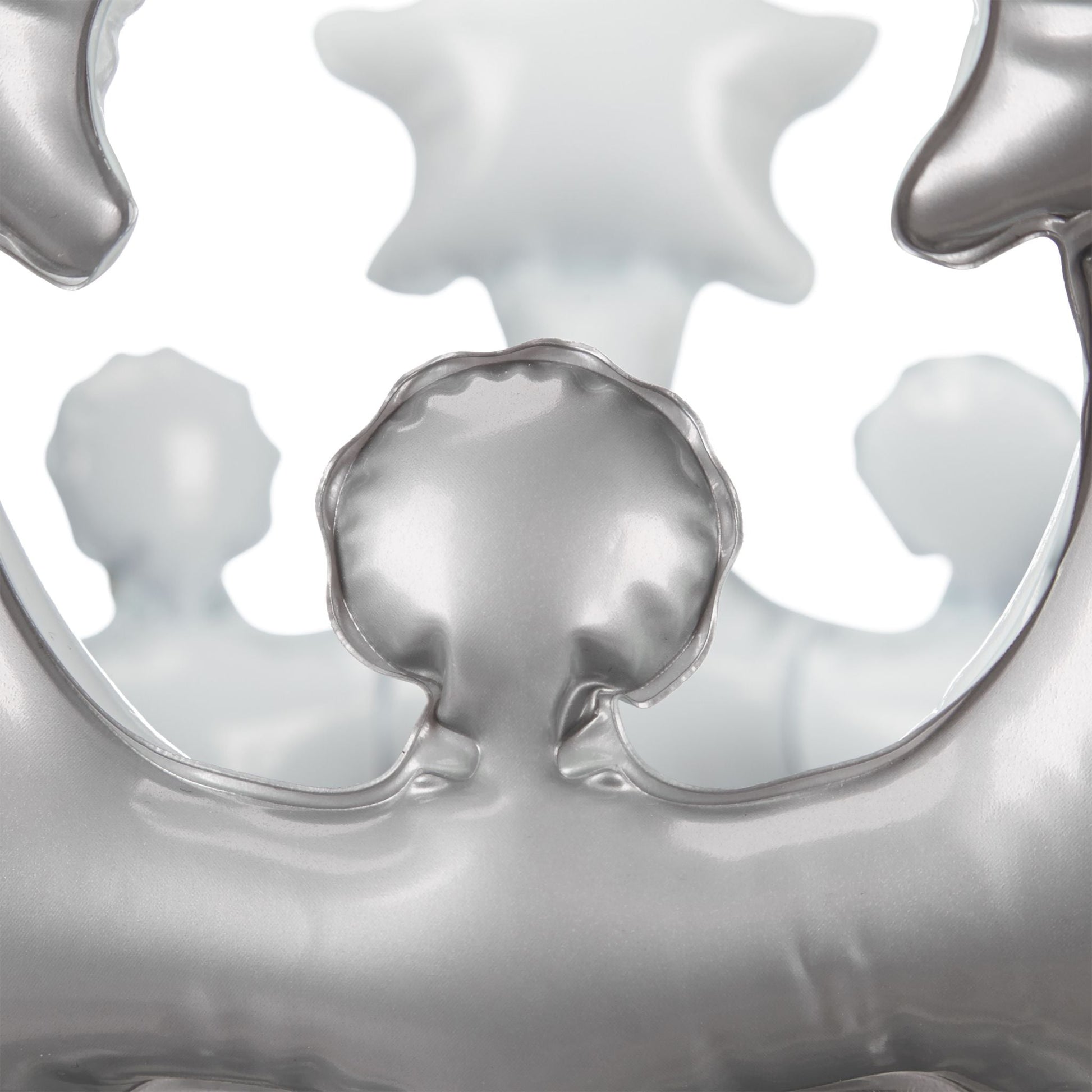 Aufblasbare Krone Weiss-Silber von Relaxdays