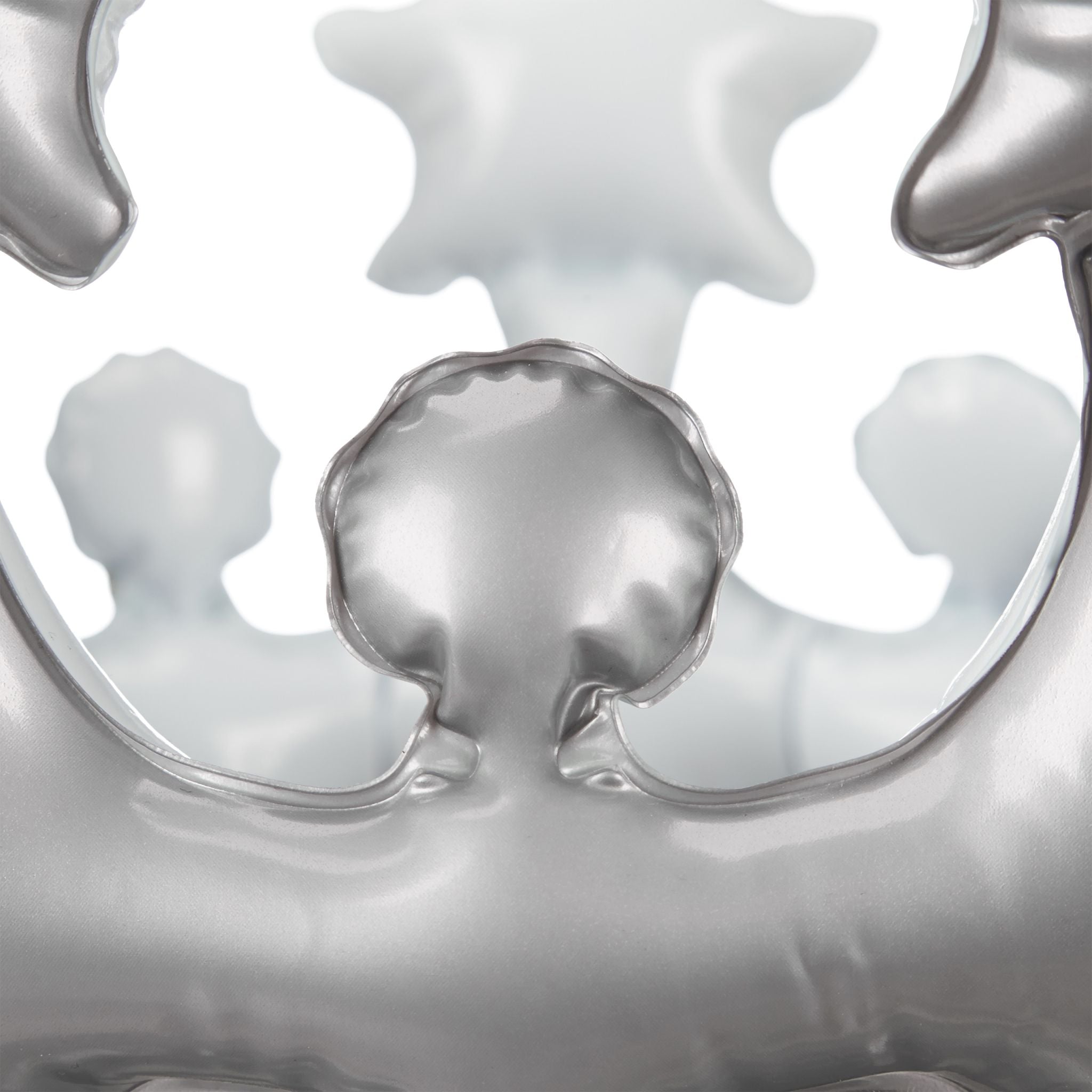 Aufblasbare Krone Weiss-Silber von Relaxdays