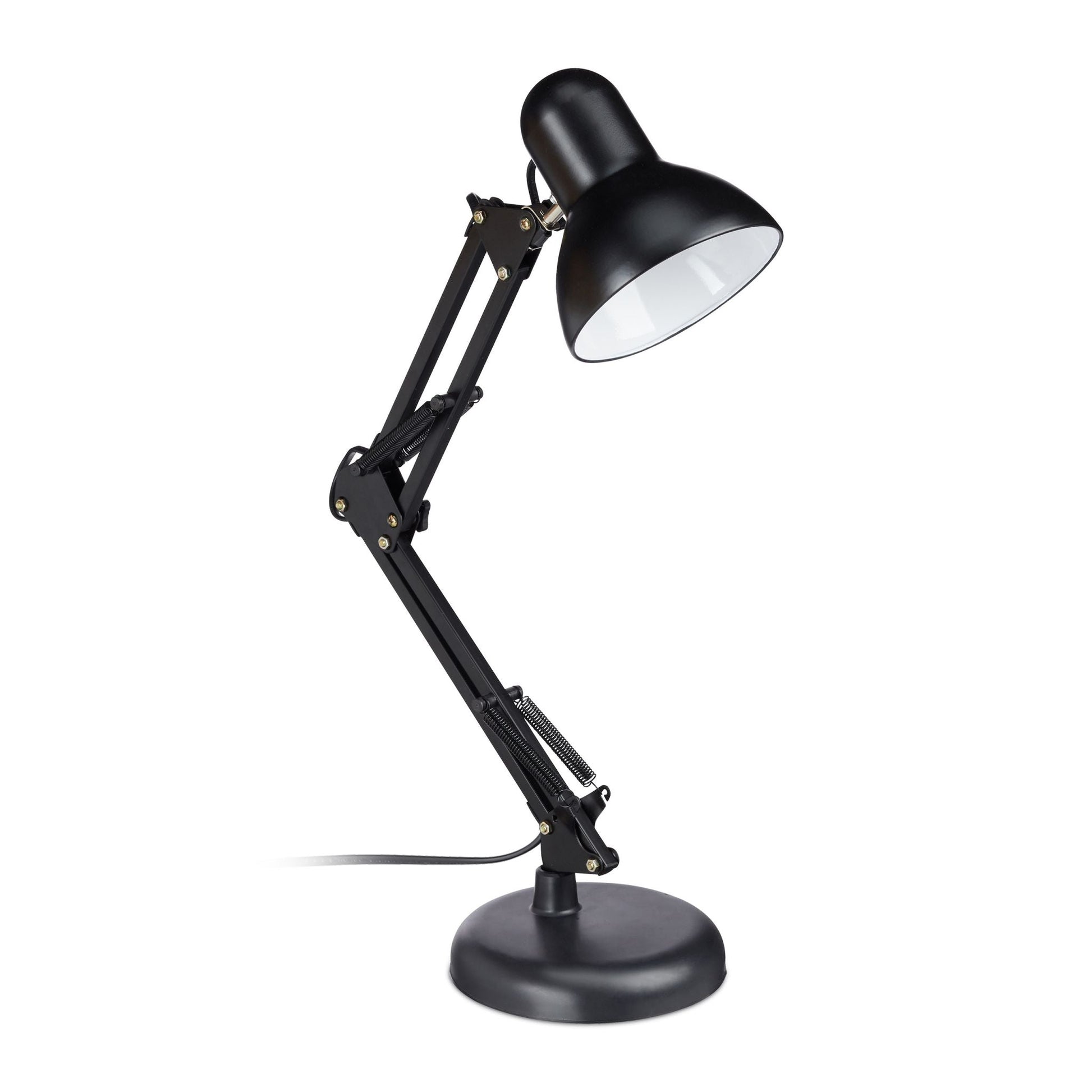 Retro Schreibtischlampe Schwarz von Relaxdays