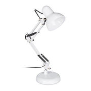Retro Schreibtischlampe Weiss-Schwarz von Relaxdays