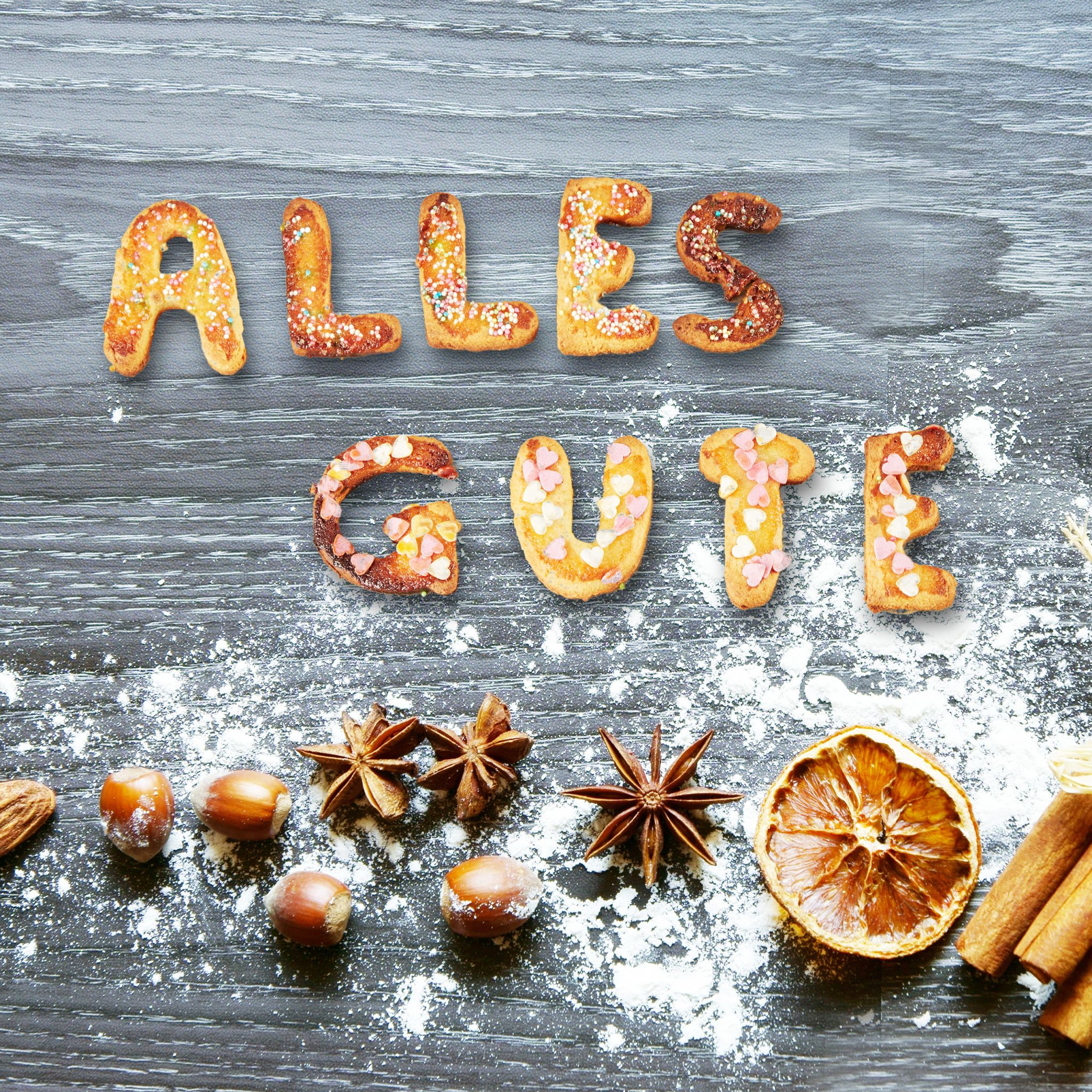 Plätzchen stecher Buchstaben & Zahlen Silber von Relaxdays