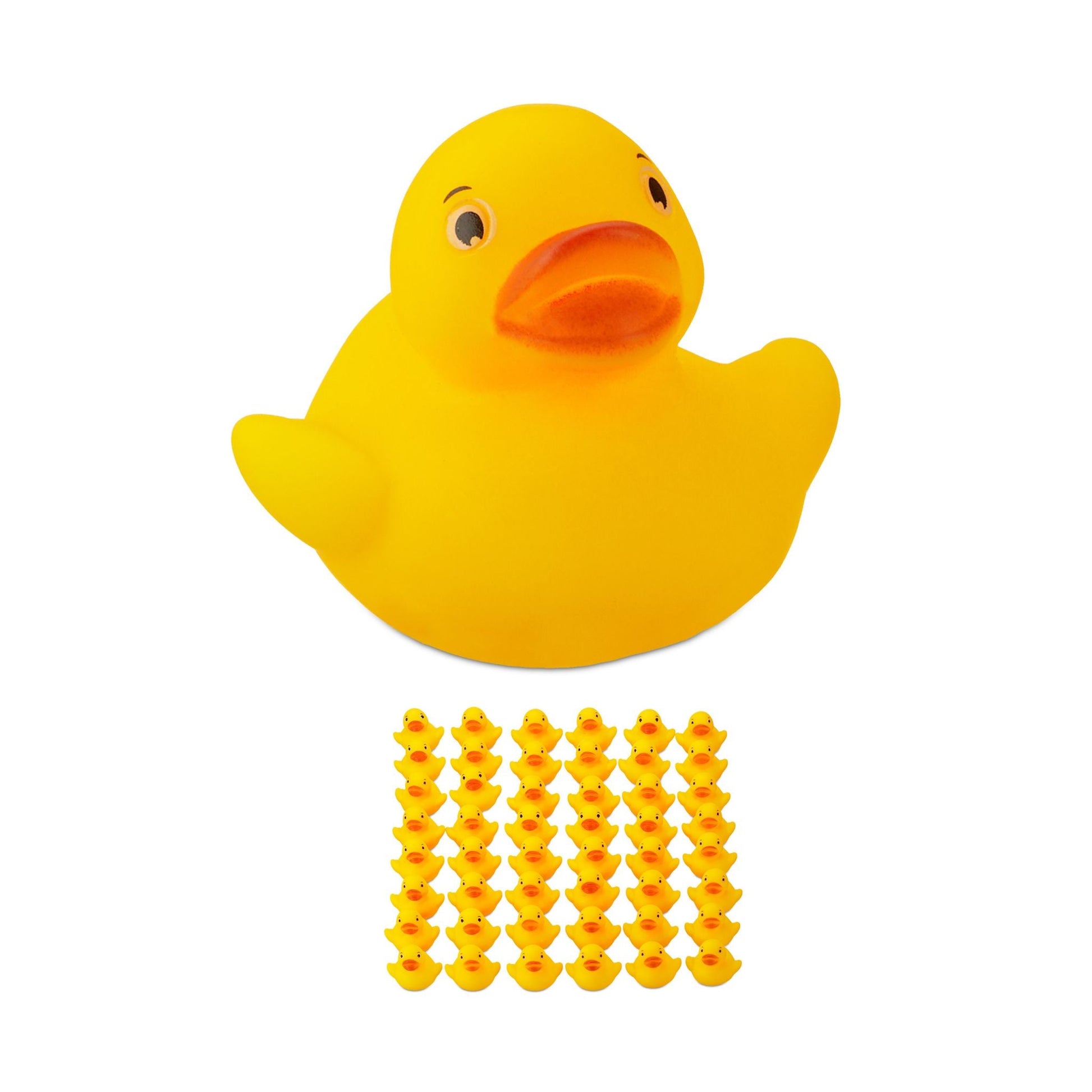 Badeente 3,5cm 48er-Set Gelb-Orange von Relaxdays